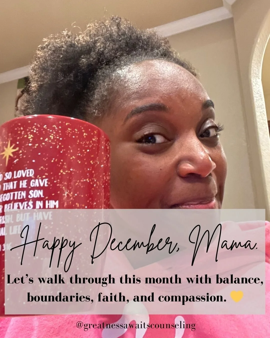 Hey there, Mama!

December can feel like a lot &mdash; the to-do lists, the emotions, the expectations, the pressure to make everything magical🪄  while still showing up for work, family, and yourself.

HOWEVER, I pray you make room for:
✨ Joy, even 