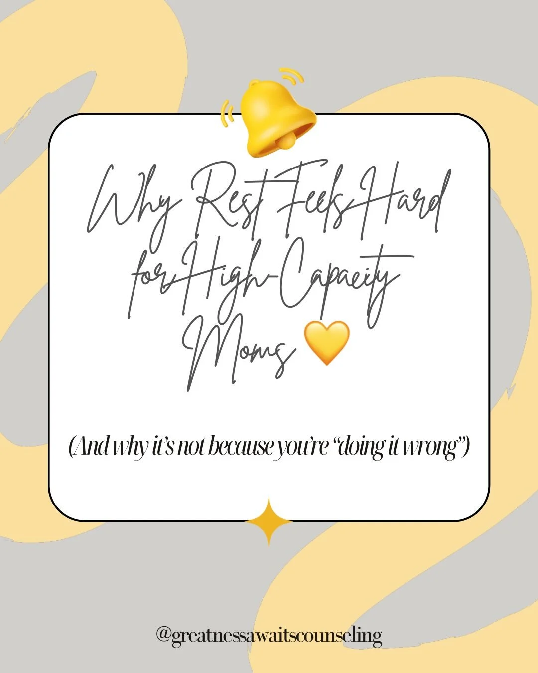 Hey there Mama 💛

If rest feels hard for you, I want you to know something right away&mdash;there is nothing wrong with you.

High-capacity moms are often the women who know how to show up, get things done, care for others, work hard, and keep pushi