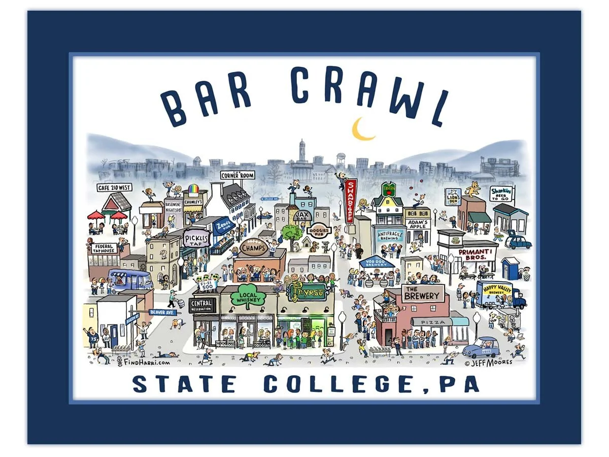 Bar Crawl Print