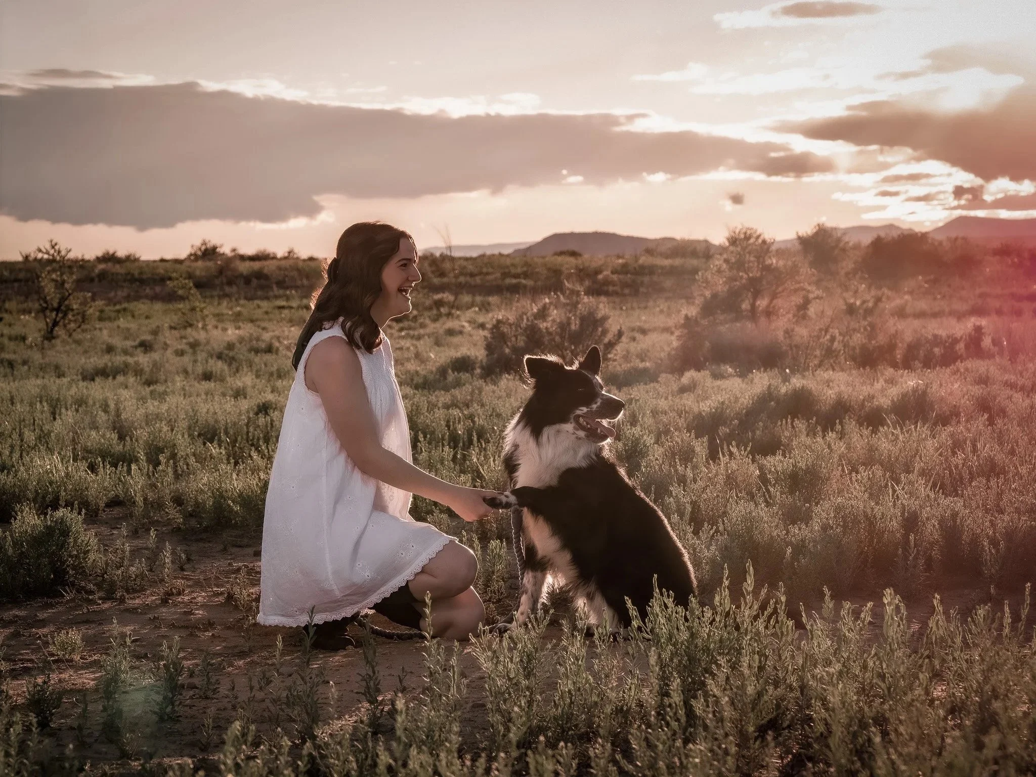 Golden Hour &amp; Her Best Friend | Sunset  Portrait Session in Roosevelt, Utah 