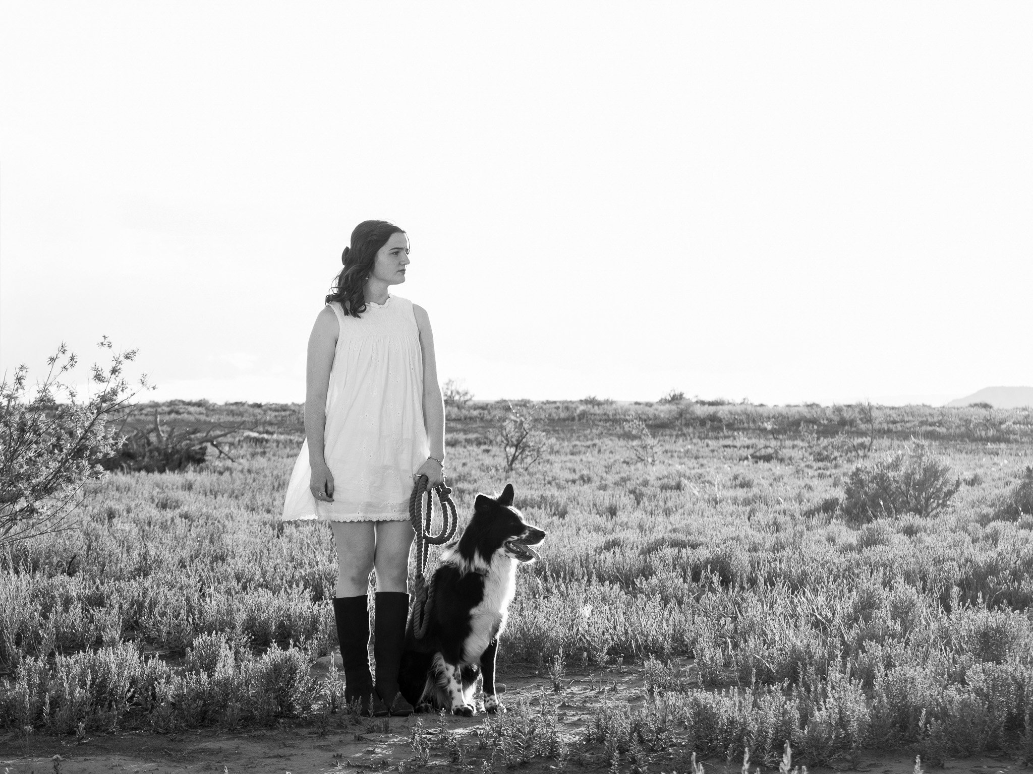 Roosevelt,Utah-UintahBasin photography-Girl&herdog,Sunset,Portrait Session