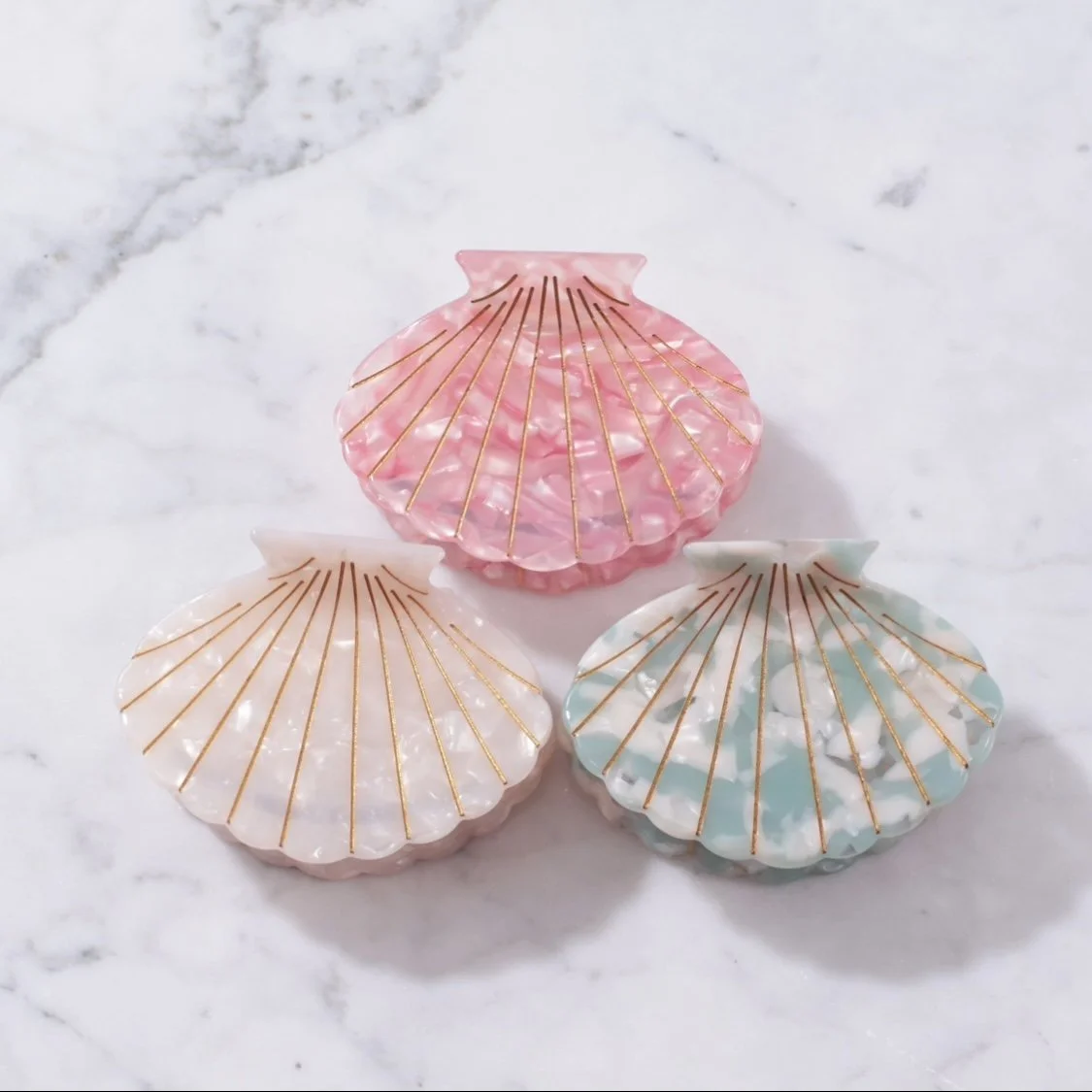 Scallop Seashell Large Hair Clip
