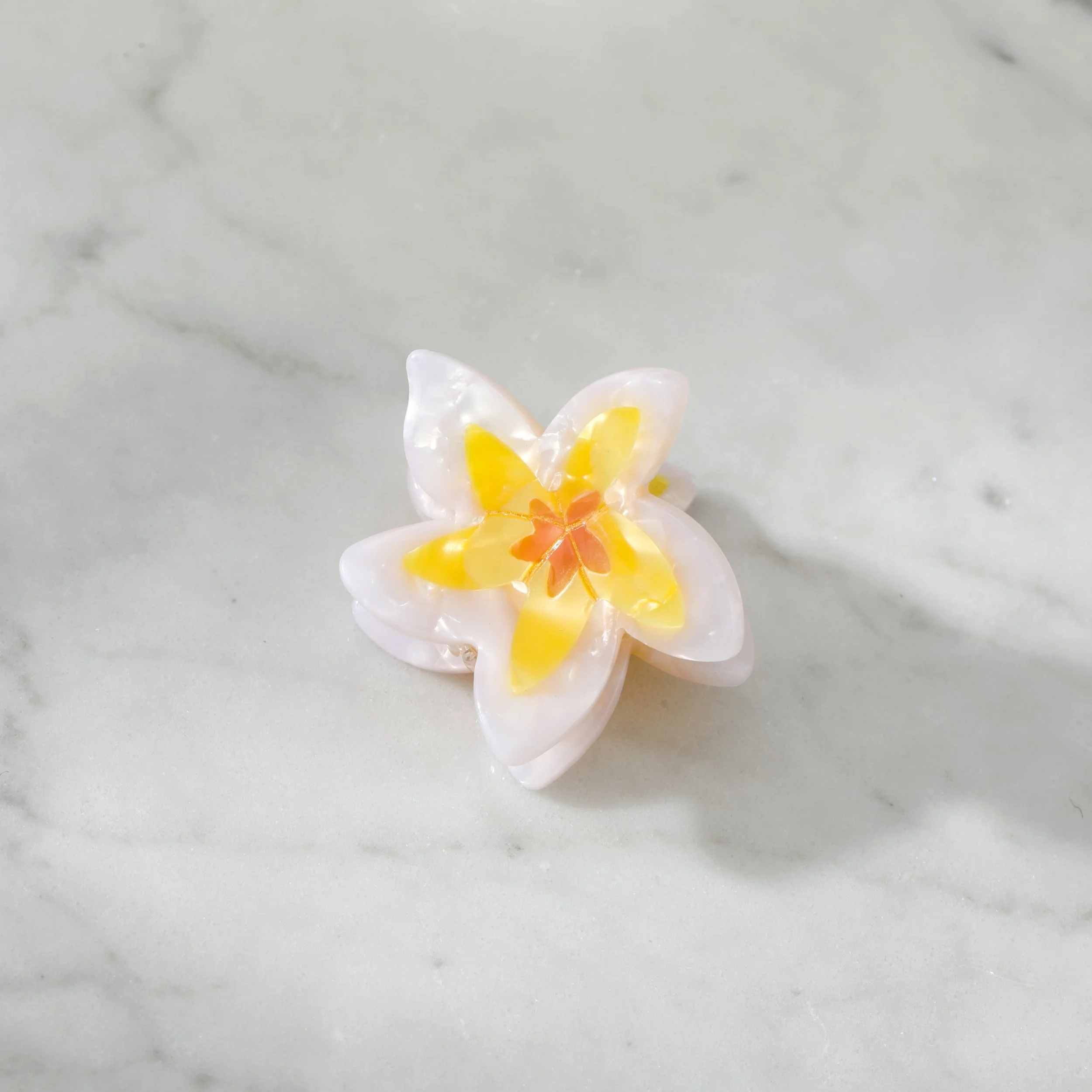 Small Plumeria Frangipani Flower Hair Clip