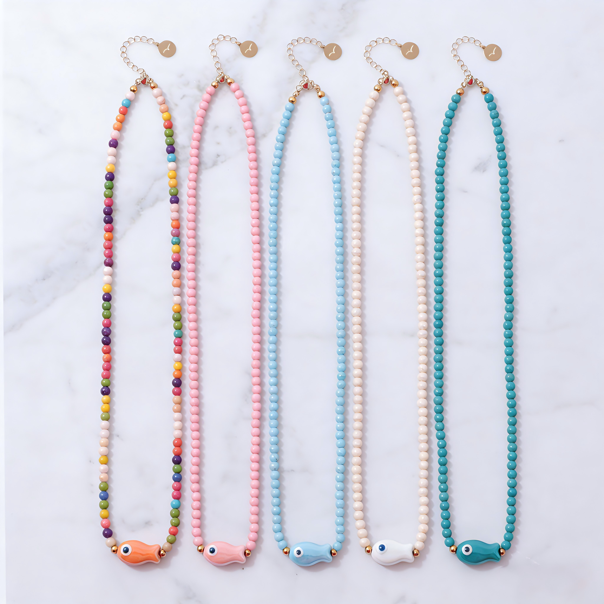 Good Luck Fish Beaded Necklace