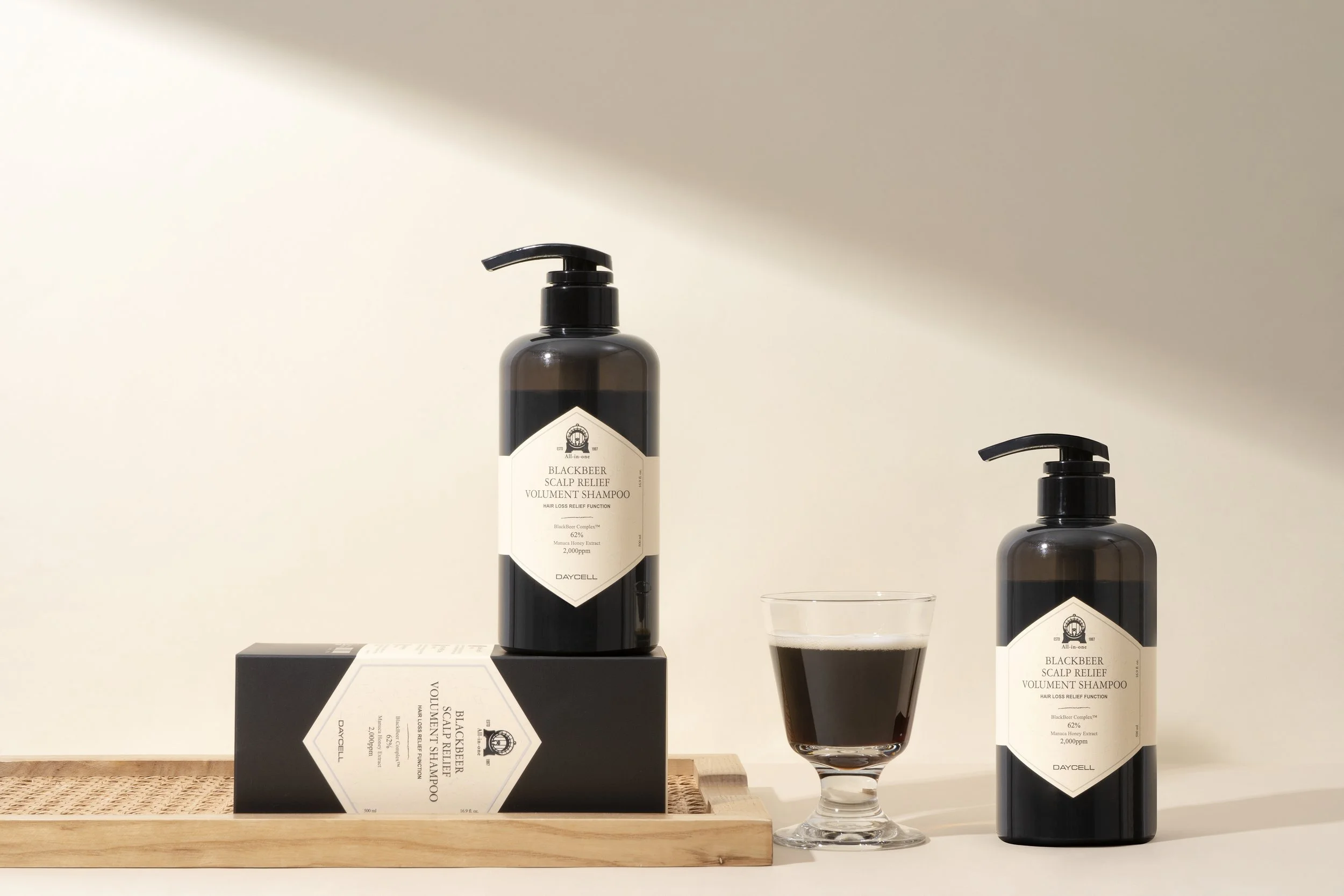 guteHaare Black Beer Scalp Relief Volumente Shampoo 500 ml