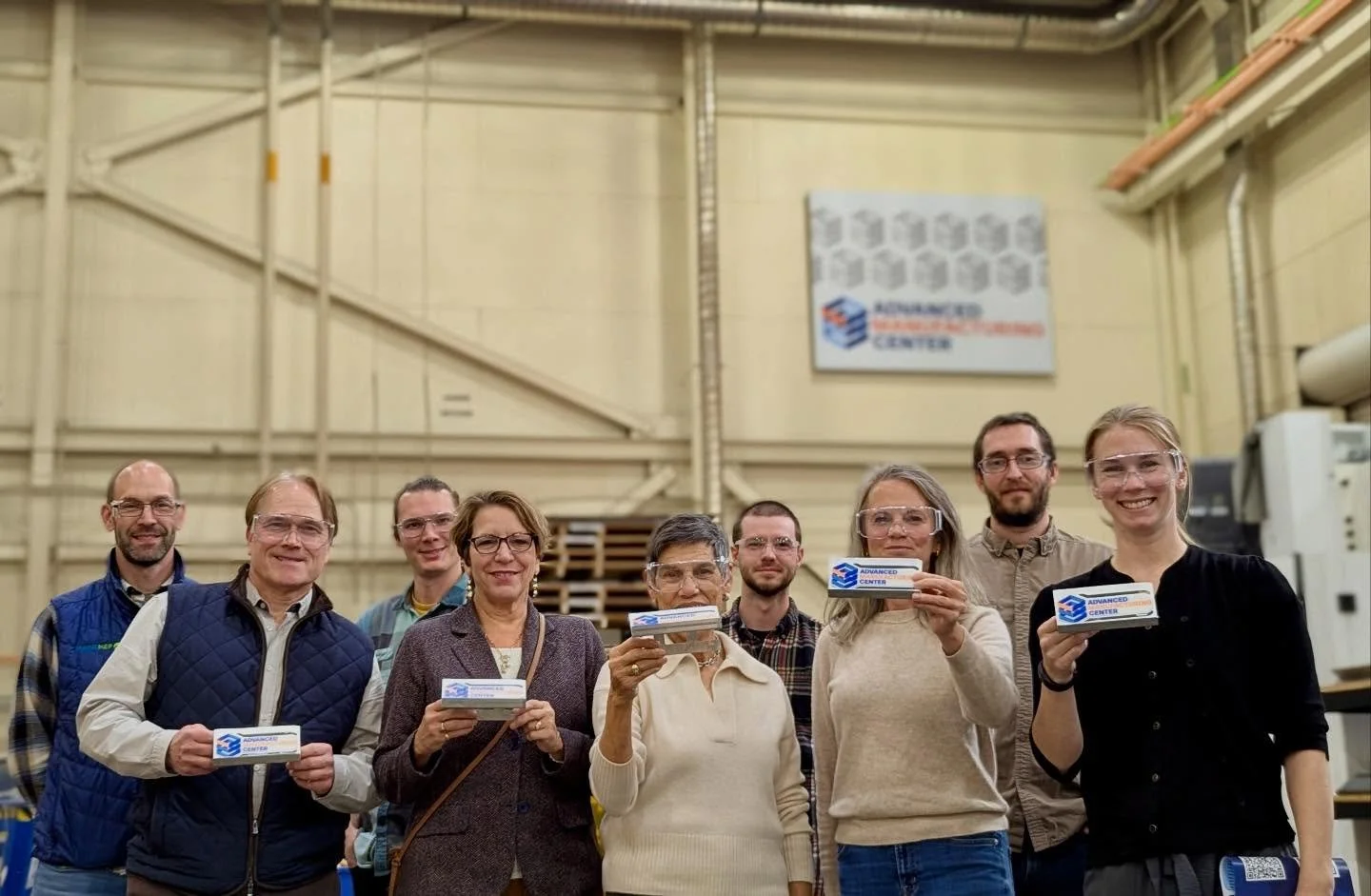 What a day in Orono! The MCE team visited @university.of.maine Advanced Manufacturing Center, Food Innovation Center, and @amcbotloft where they got to see (and test!) some of the impressive technology shaping the future of Maine&rsquo;s manufacturin