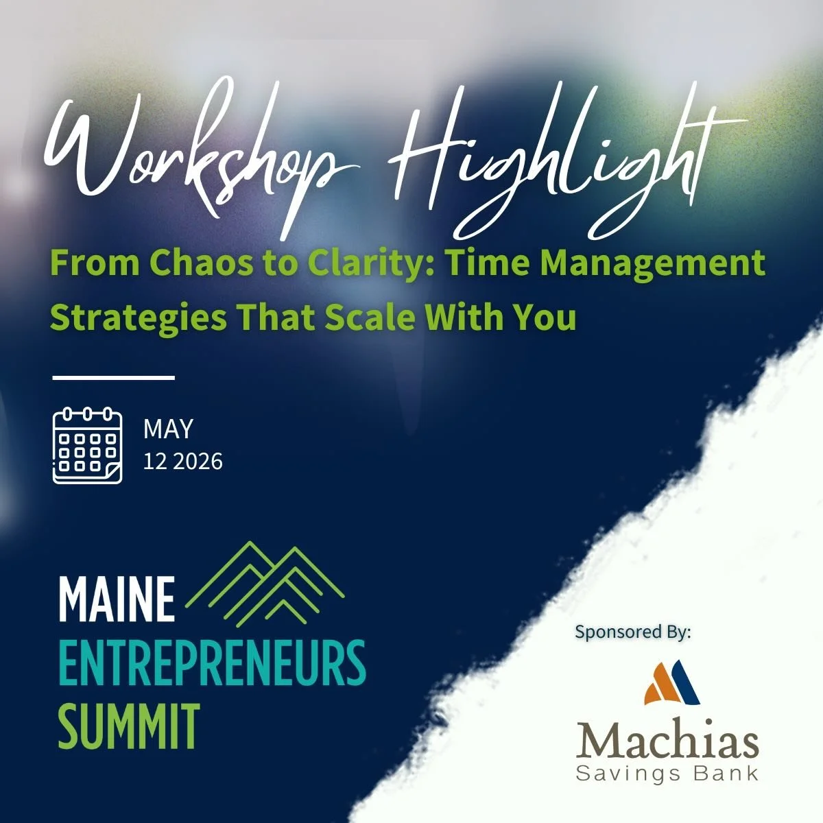 Feeling stretched thin as you grow your business?

At the Maine Entrepreneurs Summit, this workshop is all about helping you move from chaos to clarity with time management strategies that actually scale with you.

Join Gerry Brown, Senior Consultant