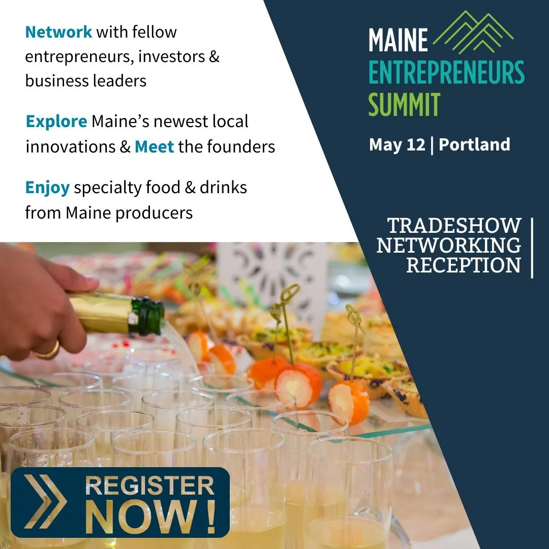The Maine Entrepreneurs Summit is in just two weeks! 

This half-day event is your chance to connect, learn, and be inspired with:

💥Expert-led workshops with leaders from @experienceberrydunn @hancocklumber @kmahrconsulting and more

💥Keynote from