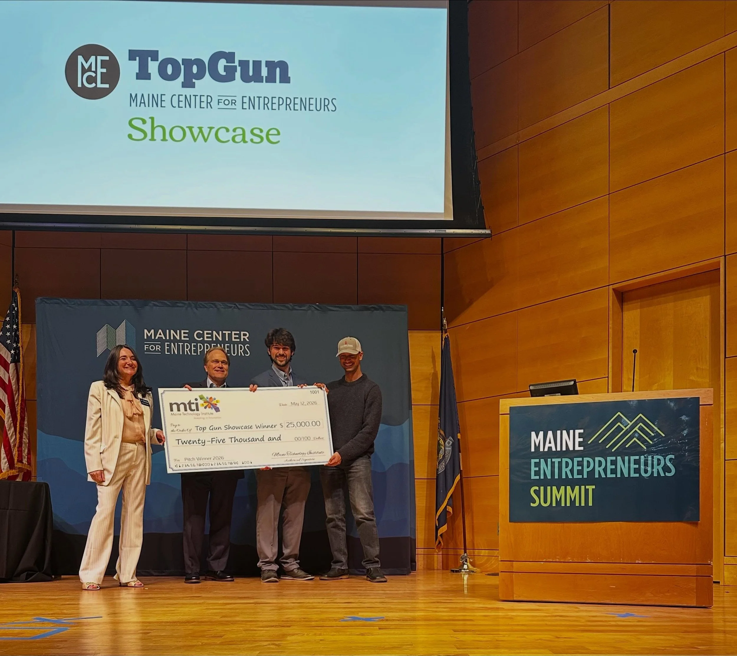 🚨 BIG NEWS FROM THE MAINE ENTREPRENEURS SUMMIT 🚨

Congratulations to @sacobayseafarms winner of the 2026 Top Gun Showcase and recipient of the $25,000 grand prize sponsored by @mainetechnologyinstitute 🏆

After an incredible day of pitches from so