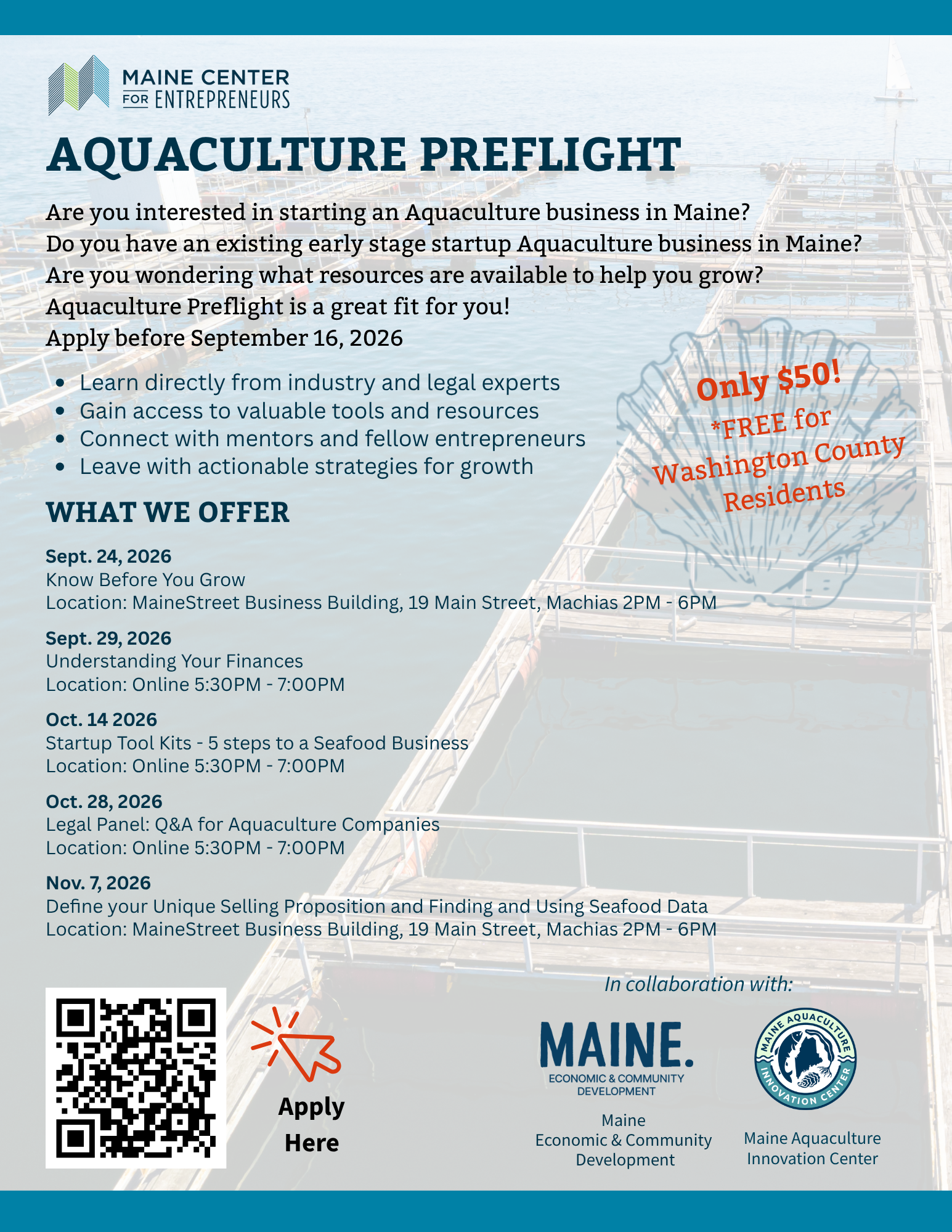 Aquaculture PreFlight Applications 2026