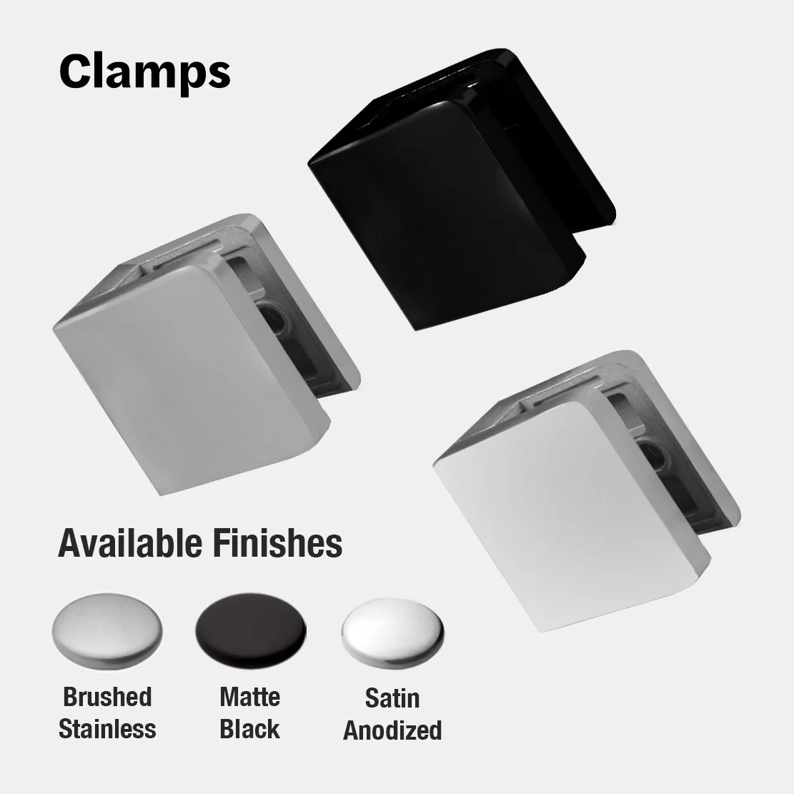 Glass Partition and Panel Clamps