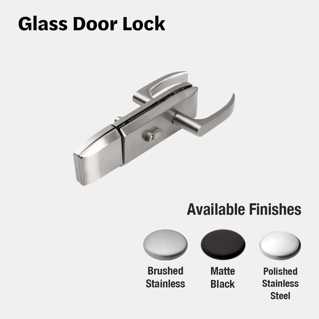 Glass door lock system