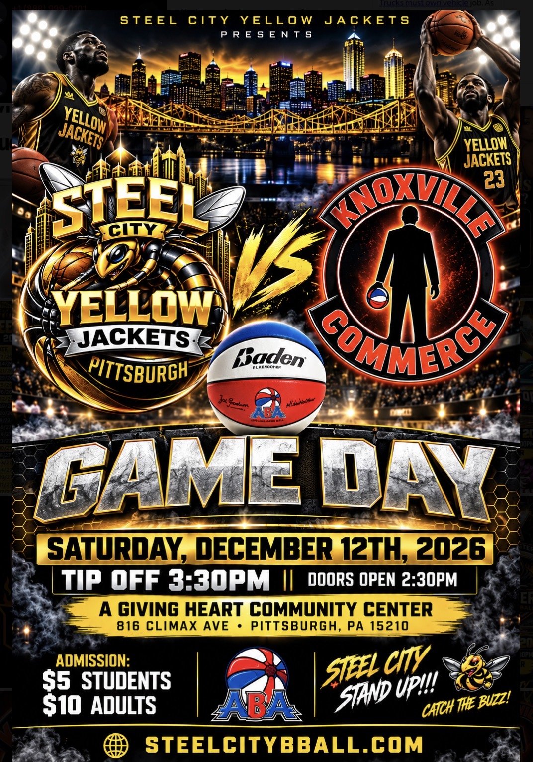 Steel City Yellow Jackets vs Knoxville Commerce