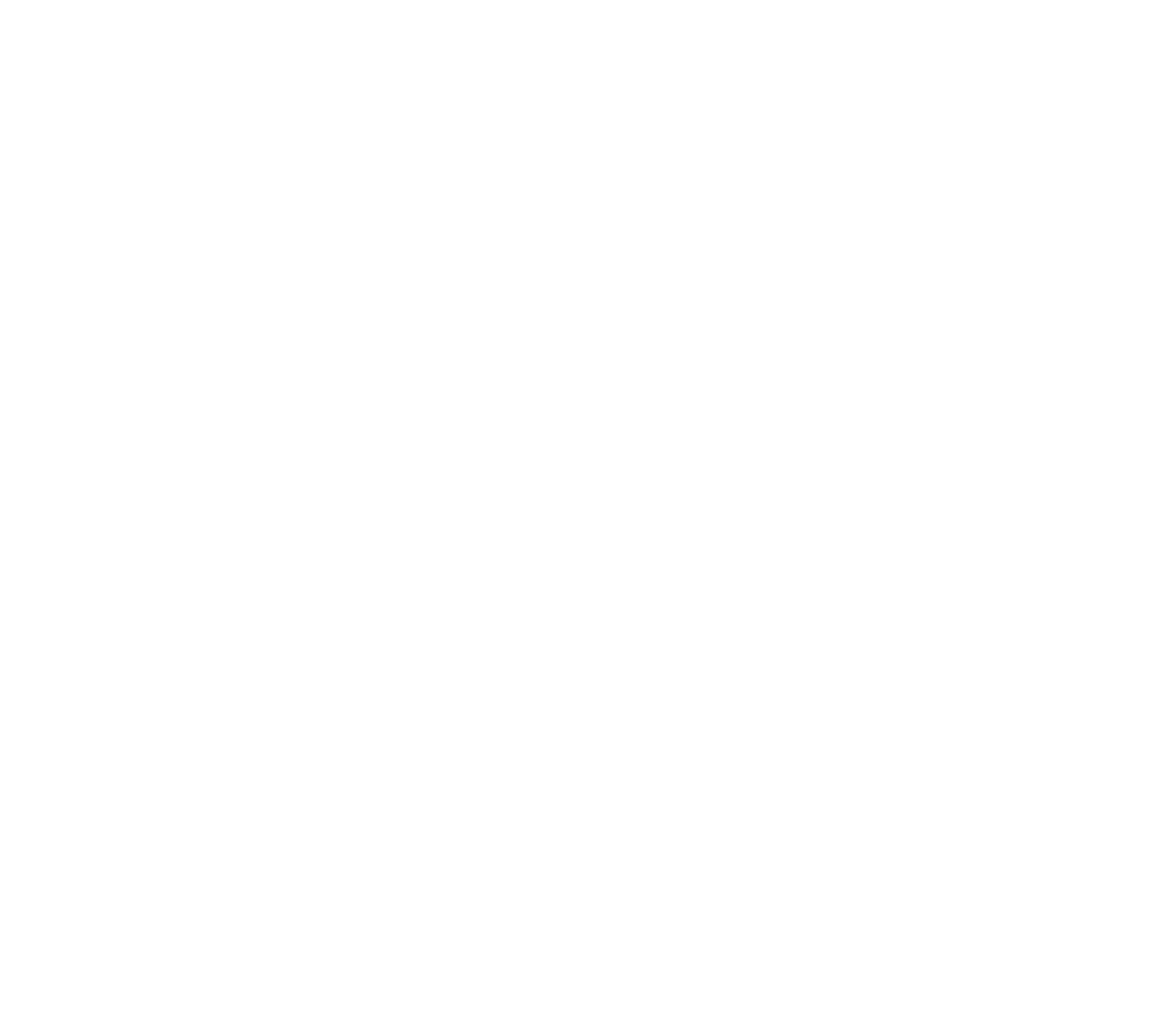 White outline drawing of a backpack with trees on the front pocket, set against a black background.