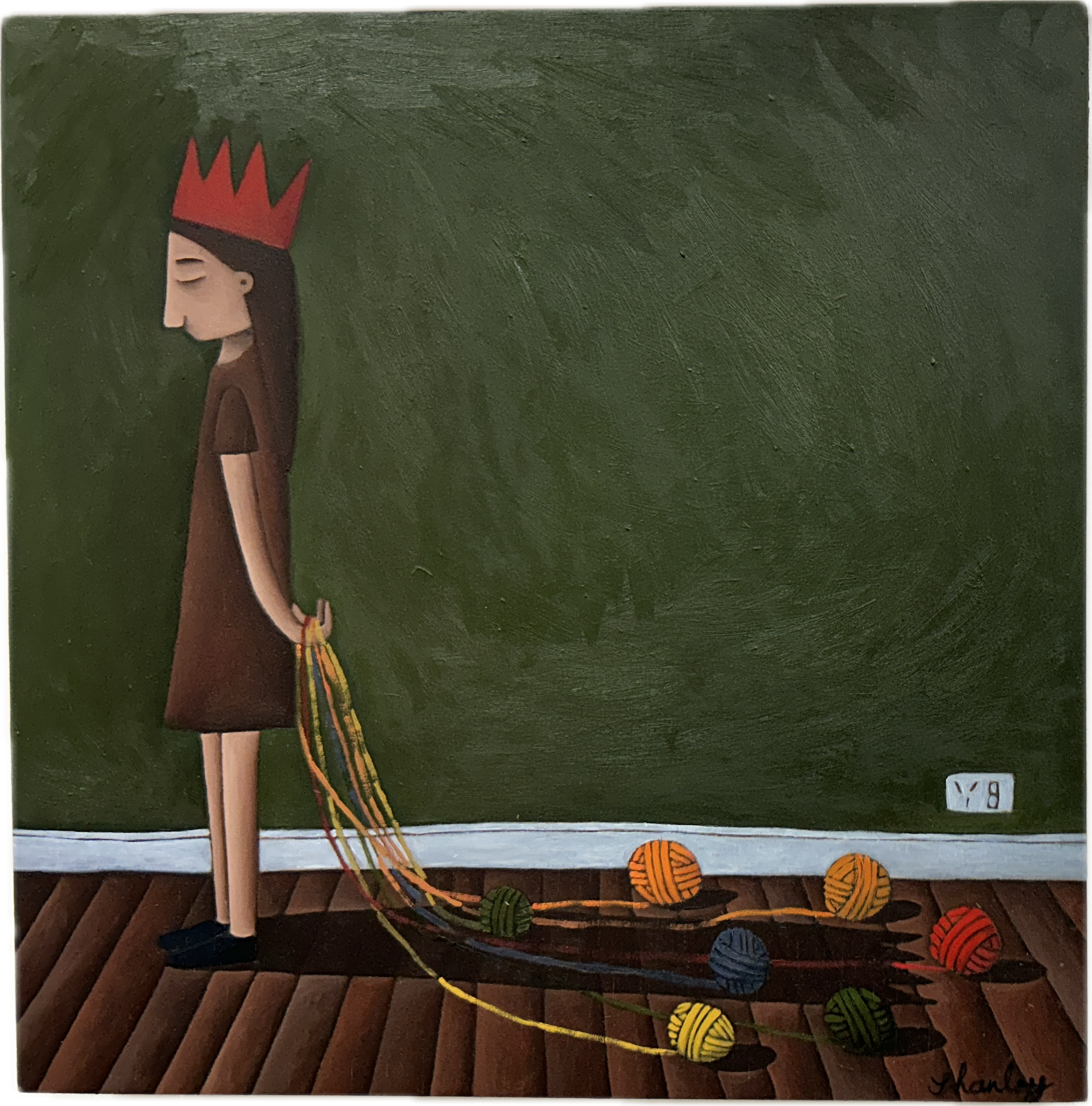 “Seven balls of wool and a crown “ by Therese Shanley