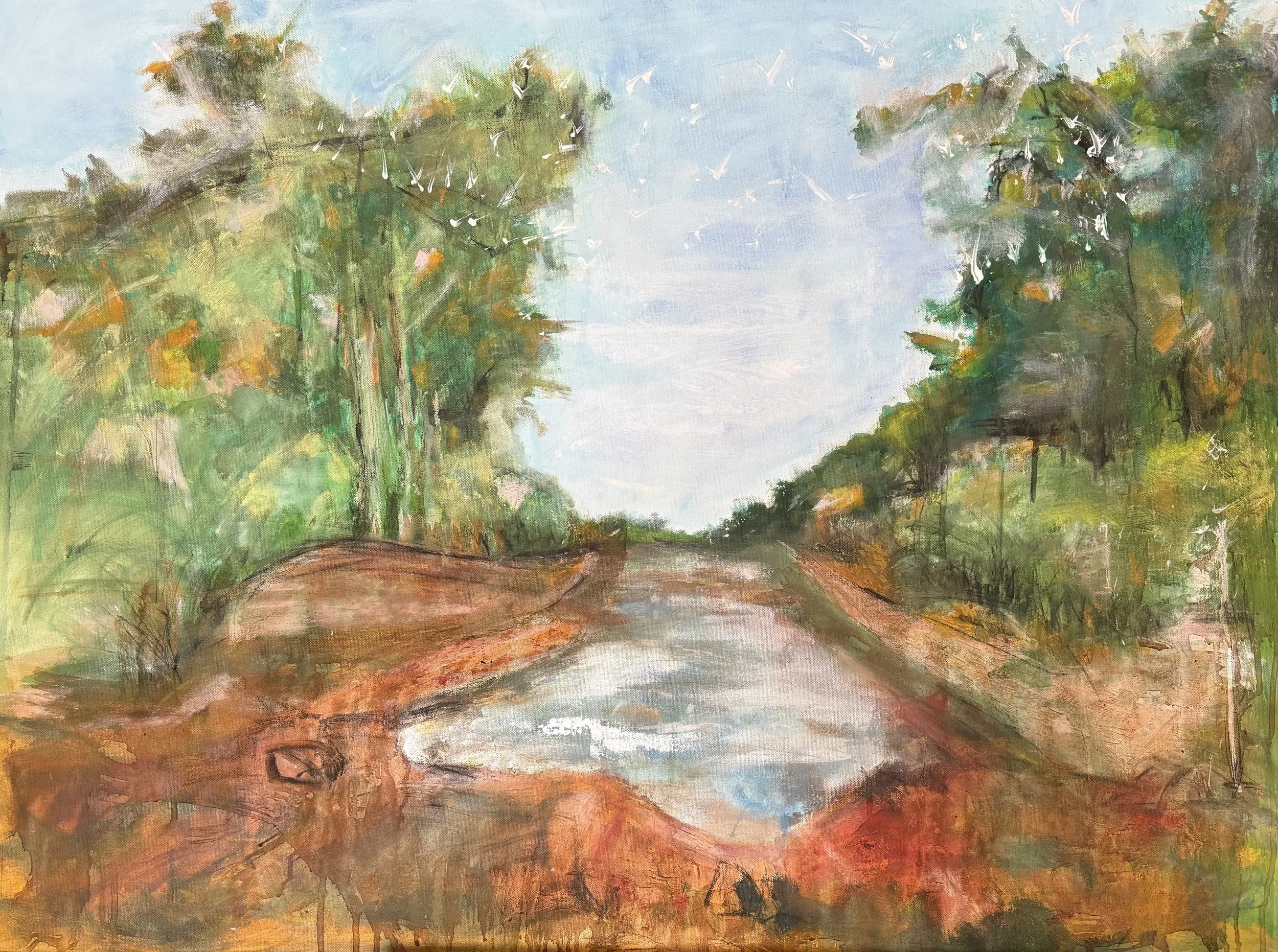 “Corella, Crane flew over me” by Lusi Austin