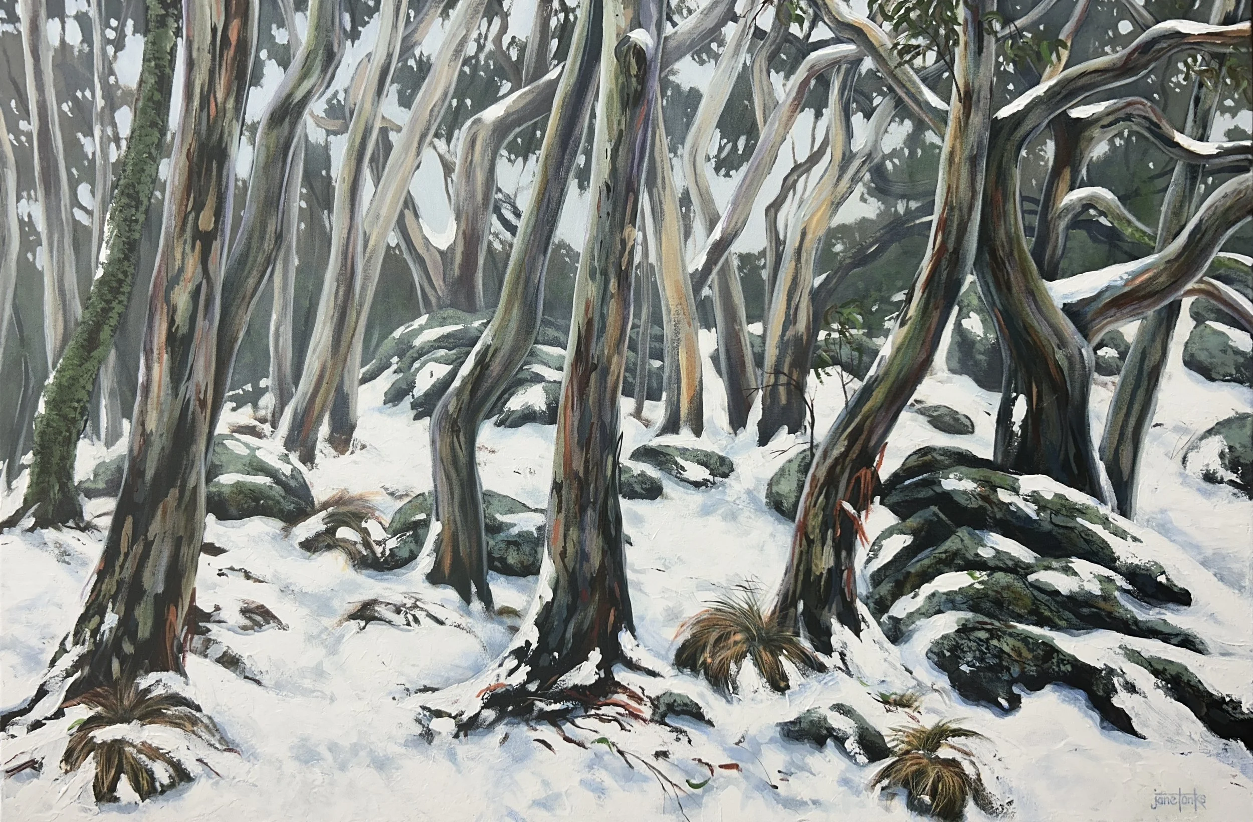 “Embraced by winter’s blanket of snow” by Jane Tonks