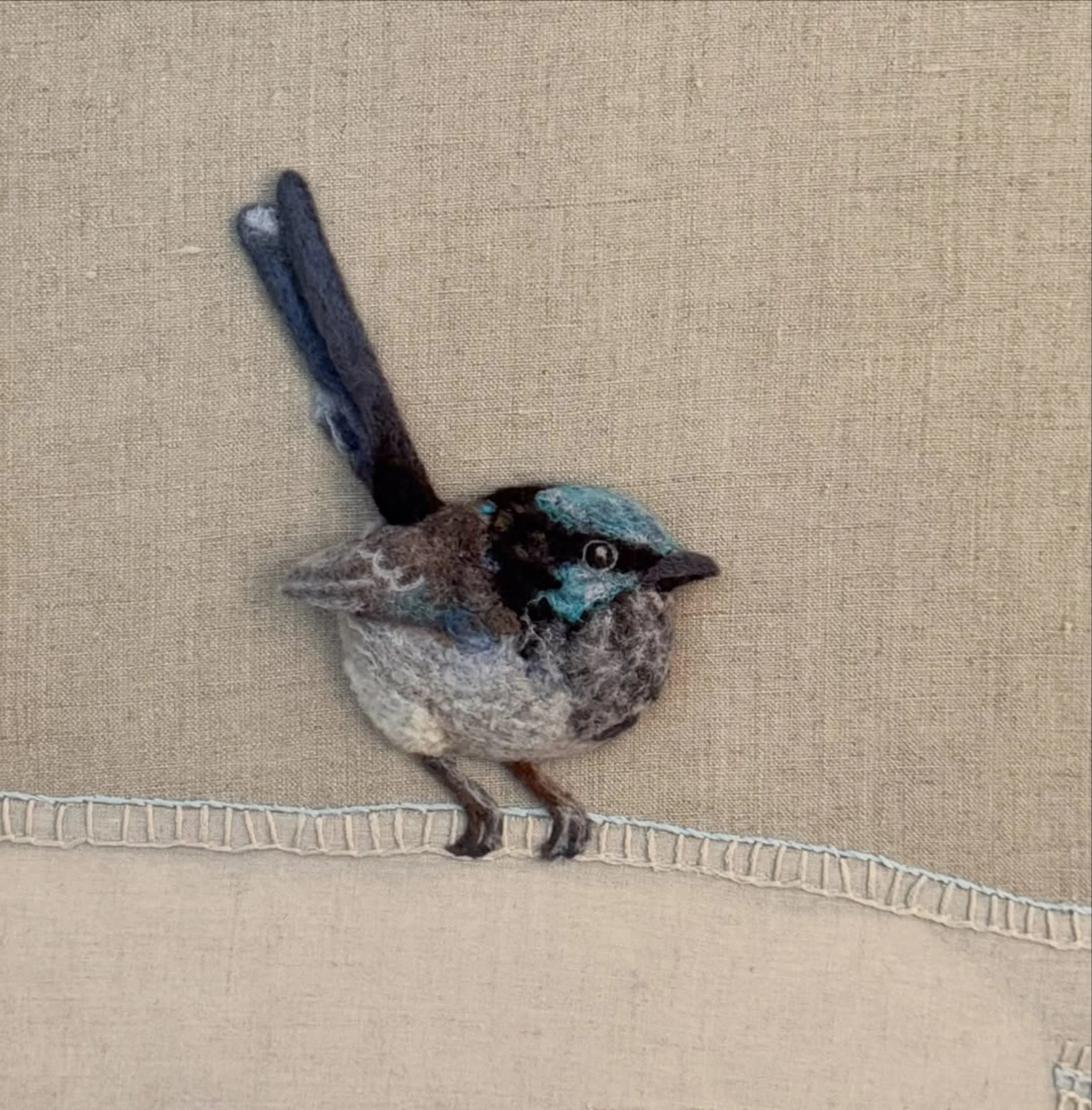 ‘Donny'   male superb wren’ by Wendy Cummins