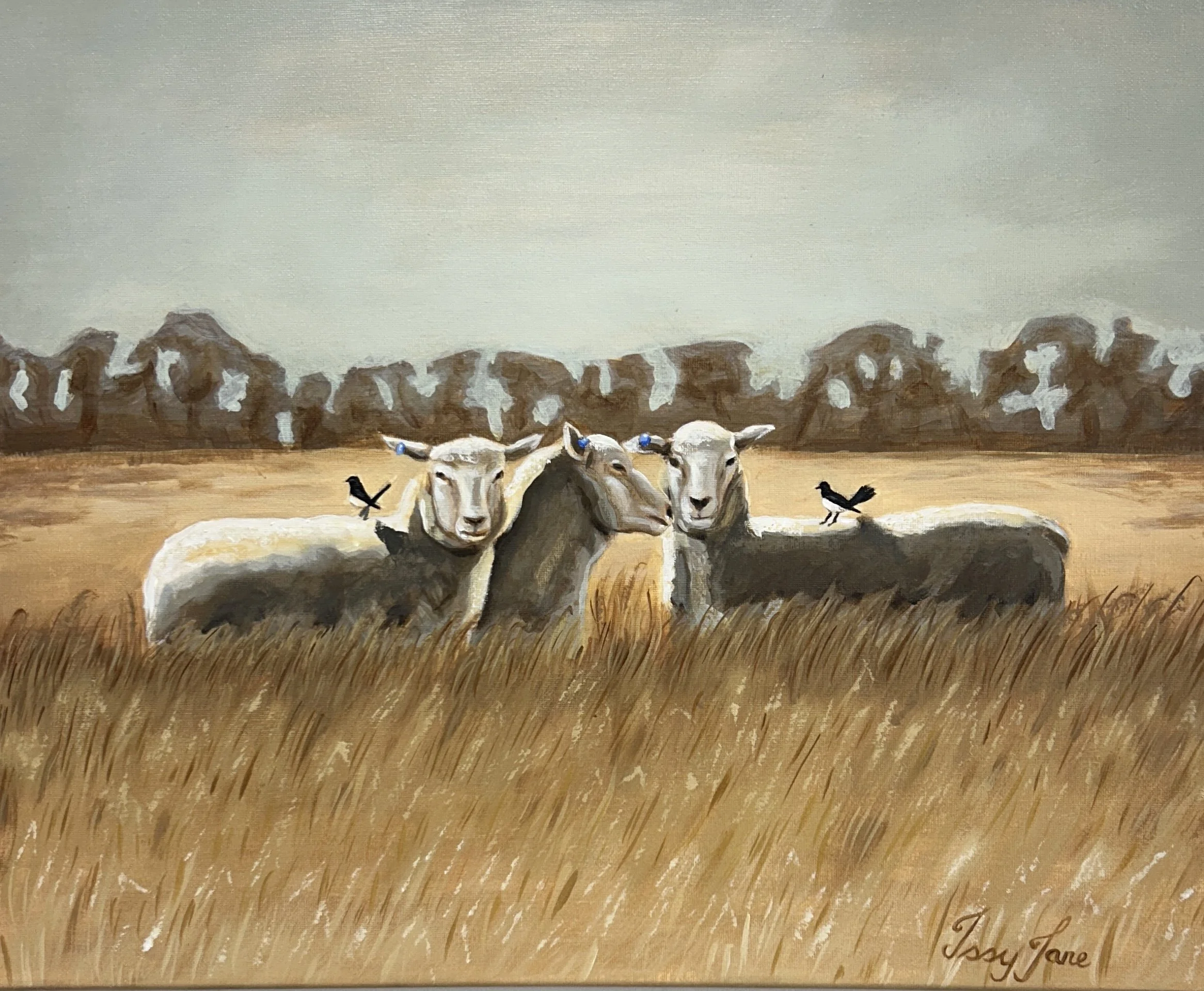 Three young rams by Issy Kirkby