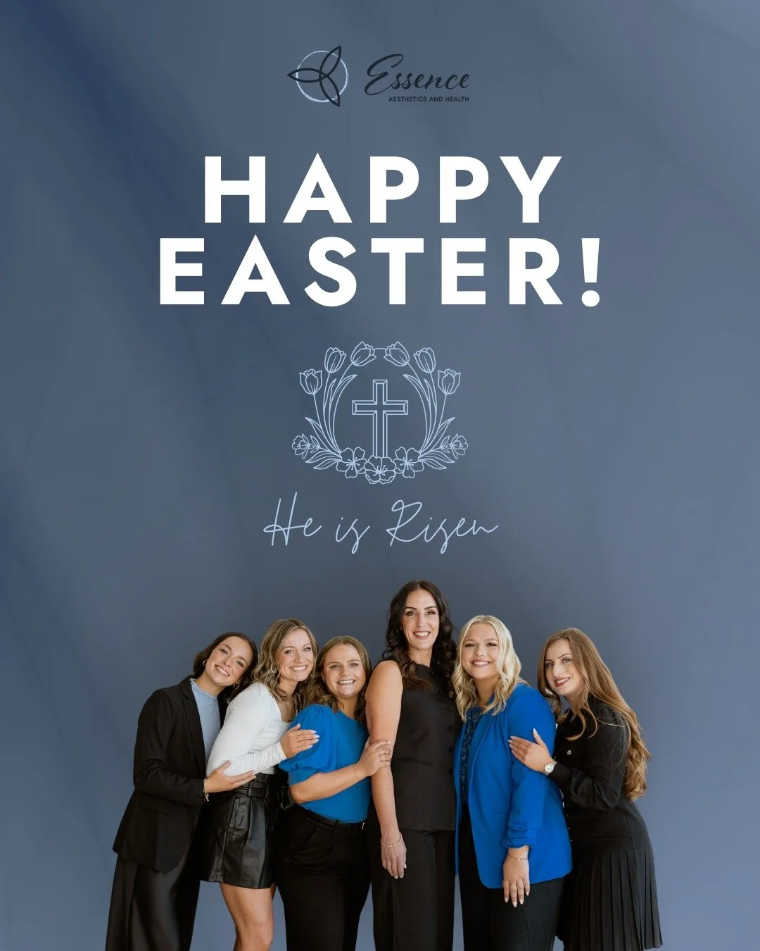🌷✨ Happy Easter from all of us at Essence Aesthetics &amp; Health! ✨🌷

May your day be filled with renewal, warmth, and time with the people who matter most. 🐣

He is risen&mdash;wishing you a day filled with peace and gratitude 🤍