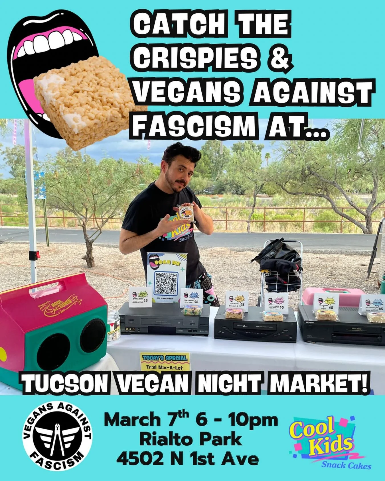 We&rsquo;ll be at @vegantucsonnightmarket this Saturday selling Counter Crispies, including our new limited edition &ldquo;Mexican Hot Cocoa Melts I.C.E!&rdquo; to raise funds for @vaftucson - come see us!