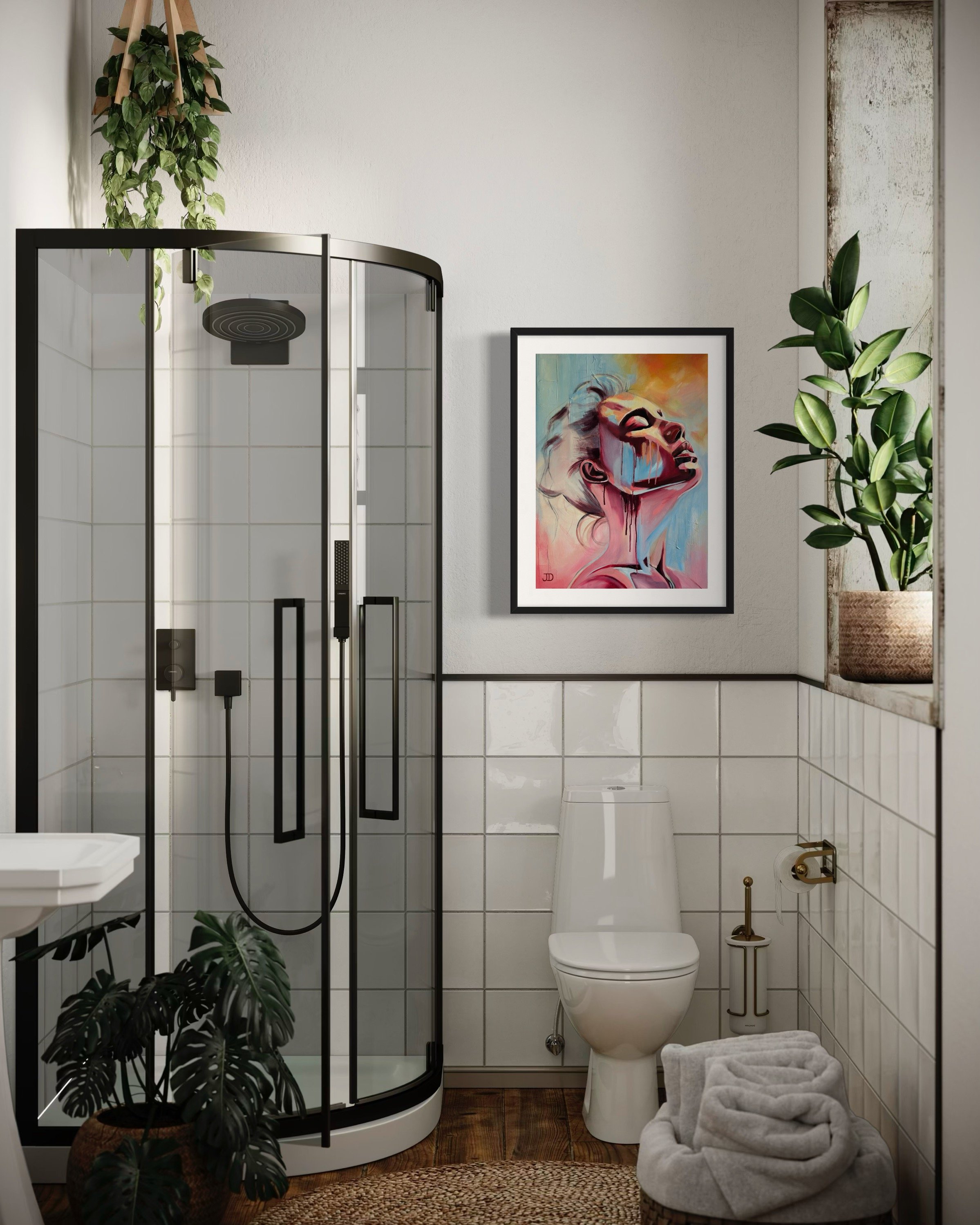 Fine Art Bathroom Print by Jasmine Davies Art