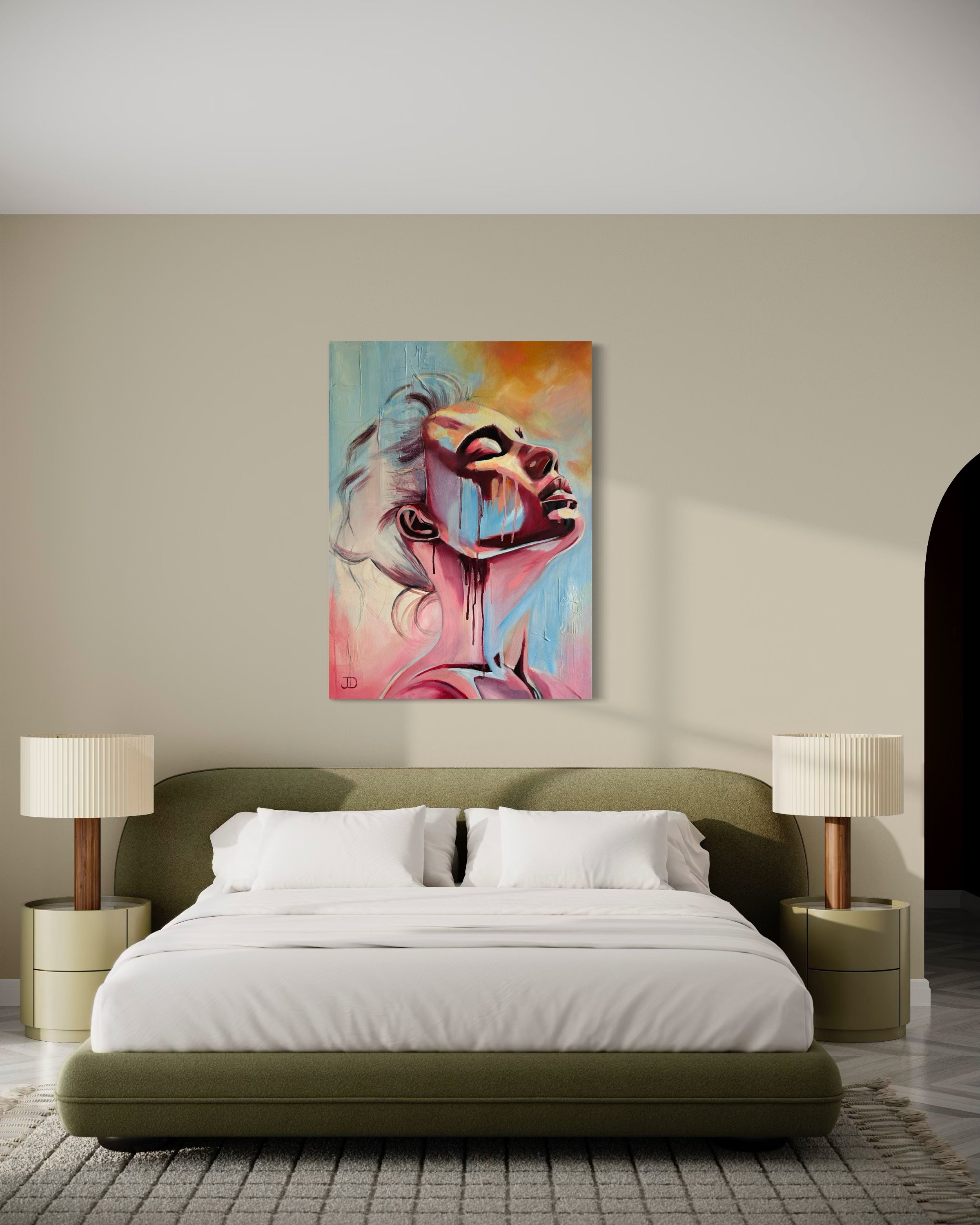 Original Oil Painting in contemporary interior