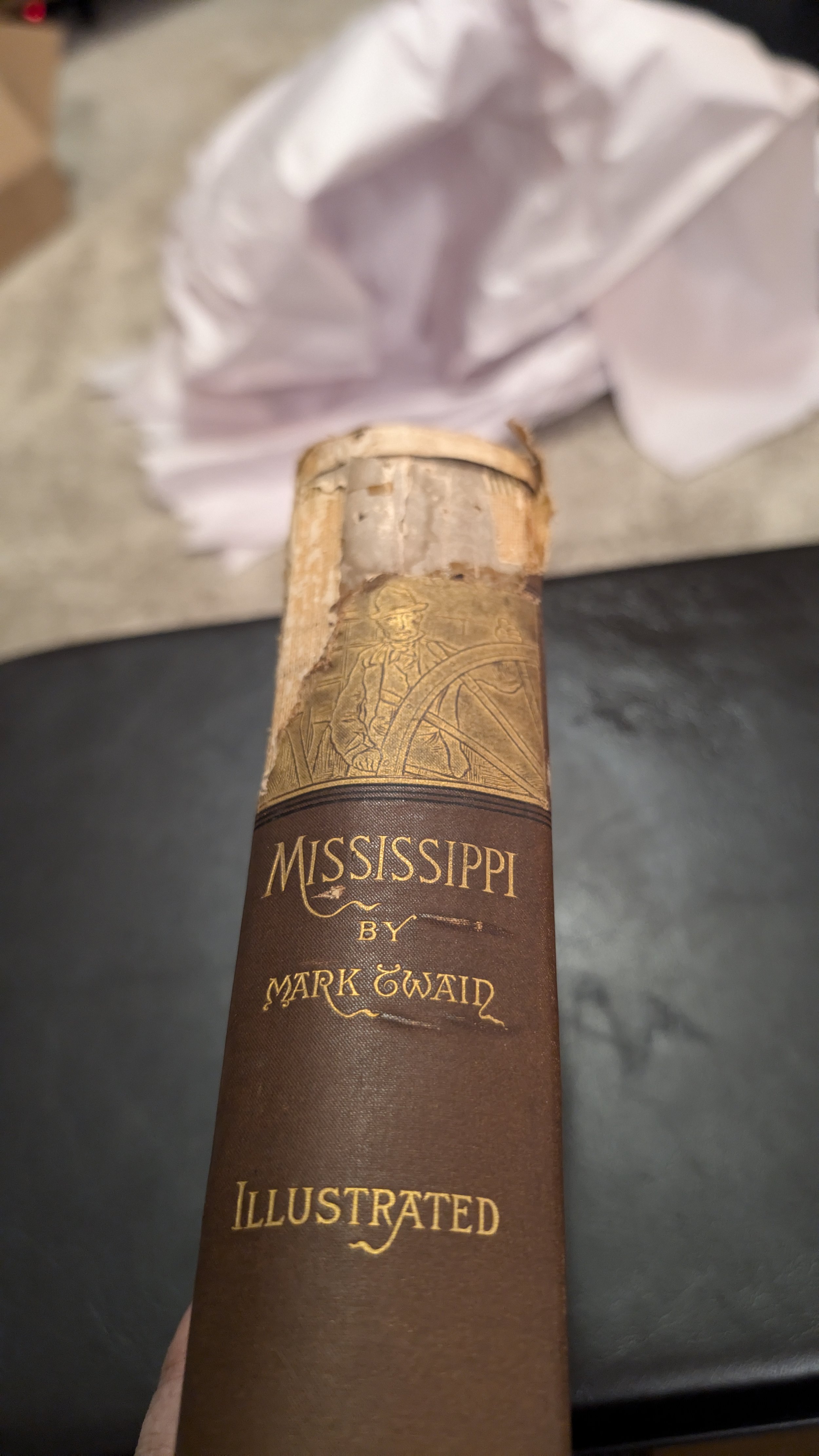 Collectible antiquarian book - Life on The Mississippi by Mark Twain