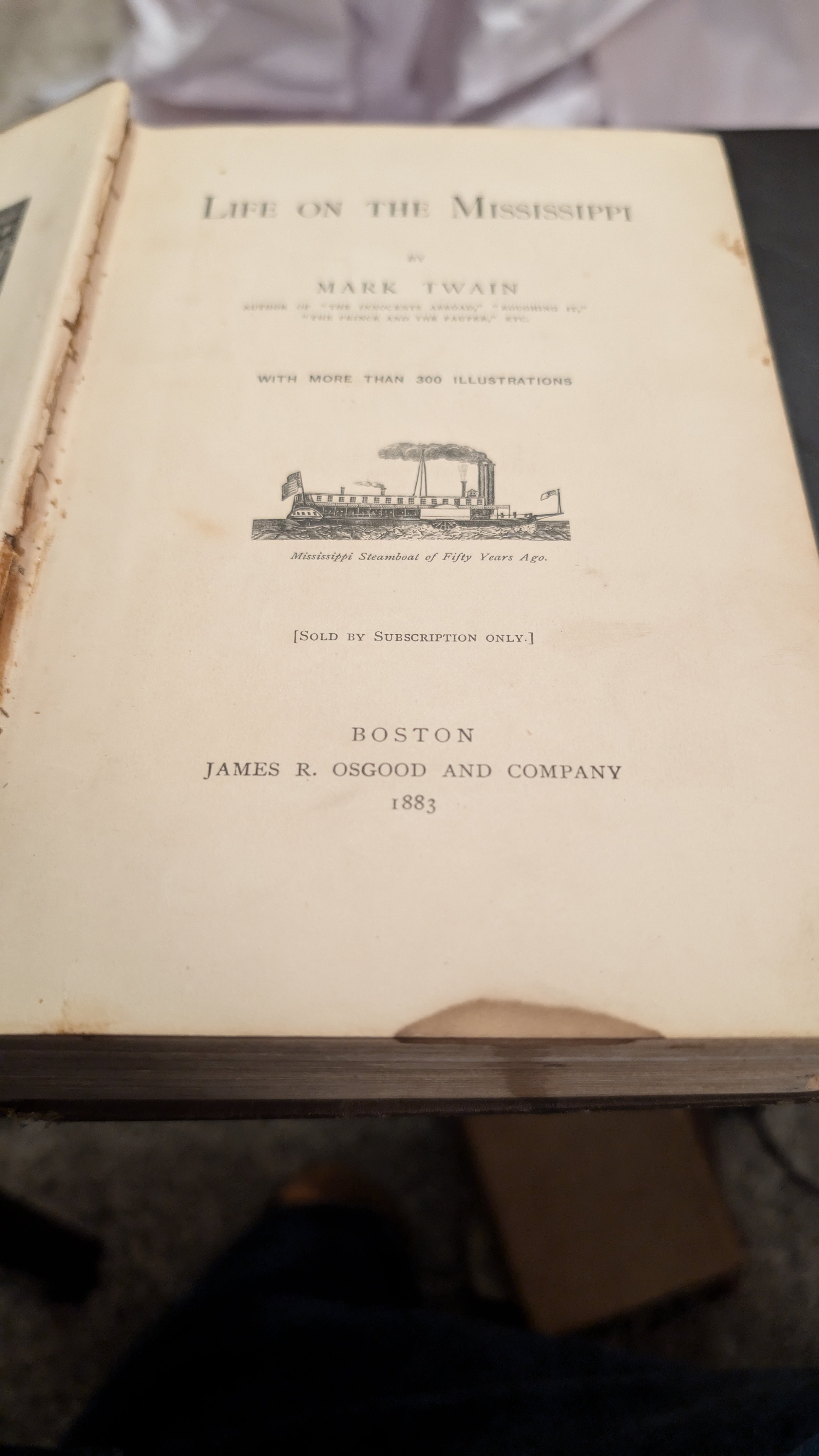 Classic First Edition Book - Life on the Mississippi