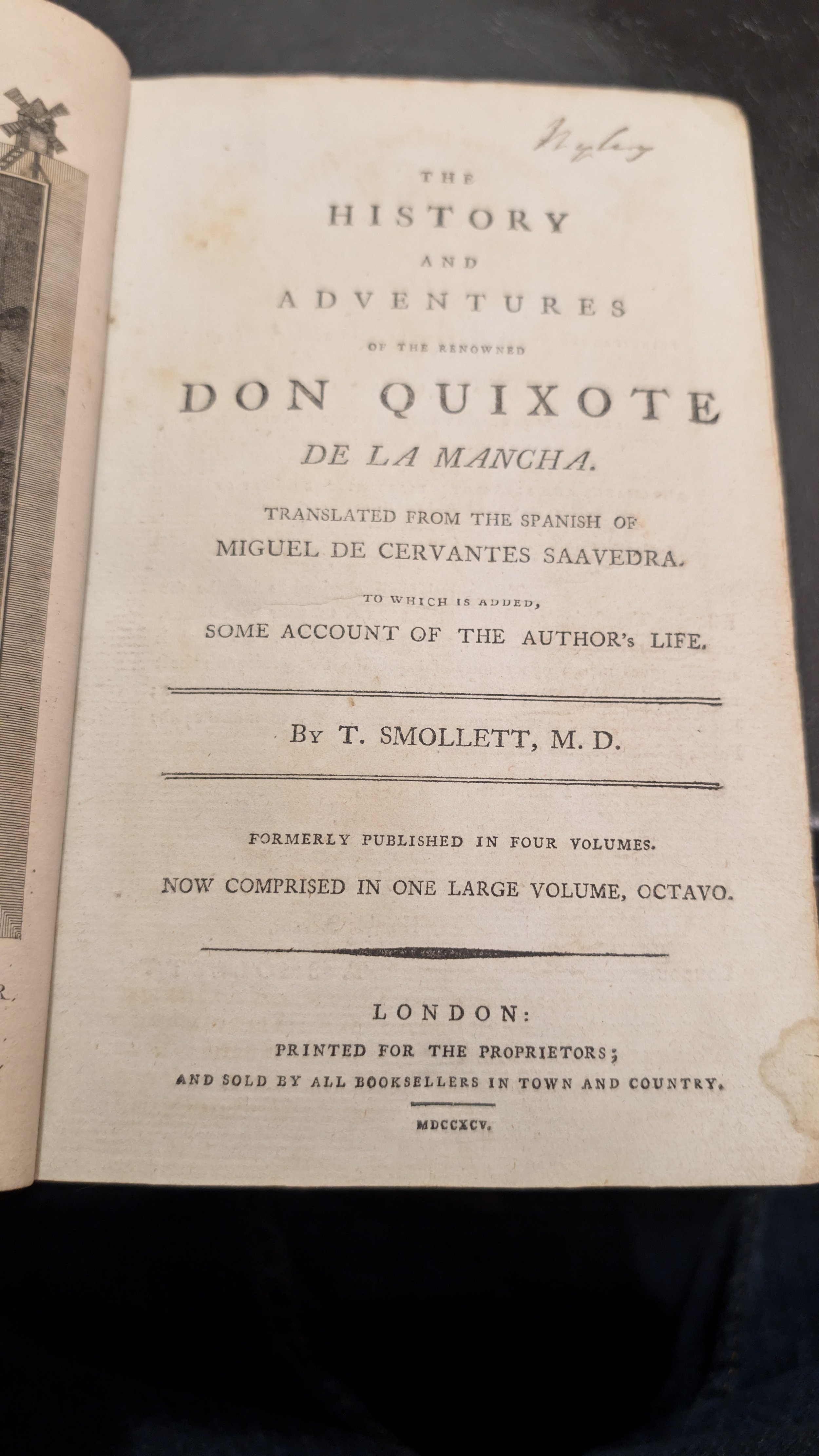 Rare Collectible Book - Don Quixote - Smollet Translation