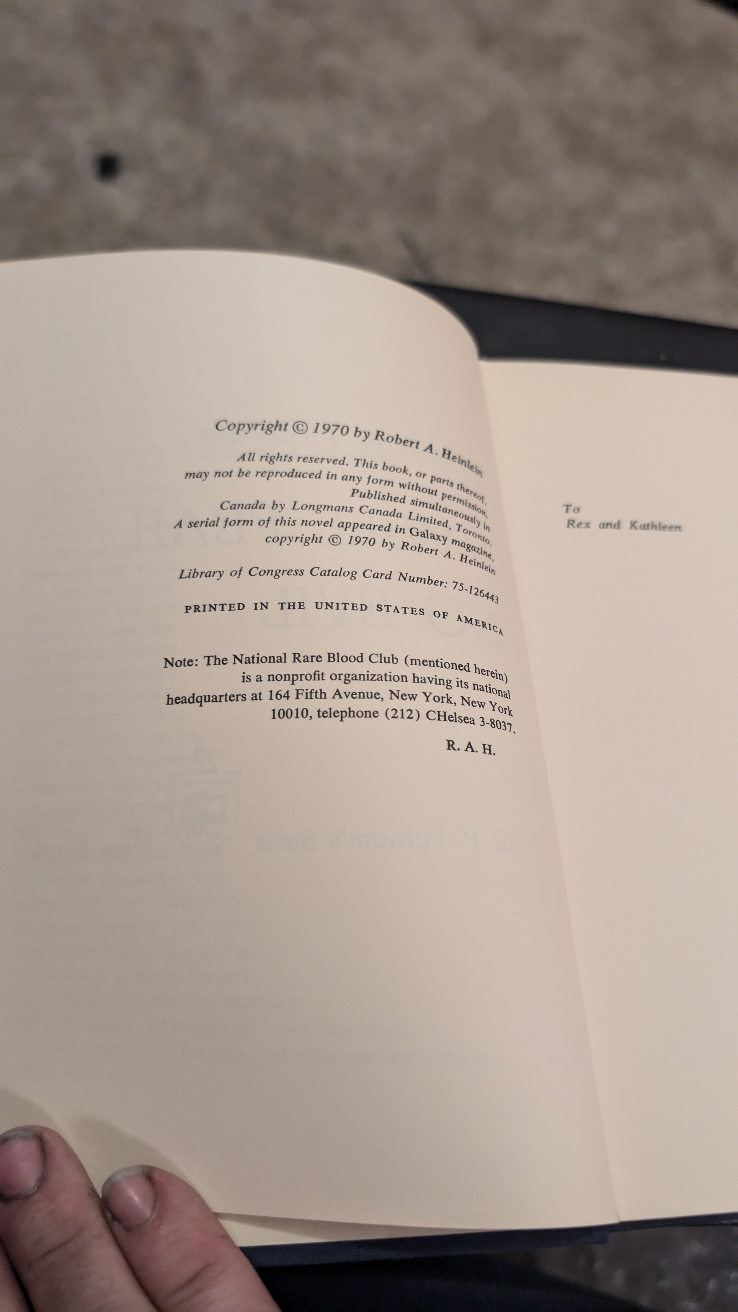 Robert Heinlein's I Will Fear No Evil collectible book