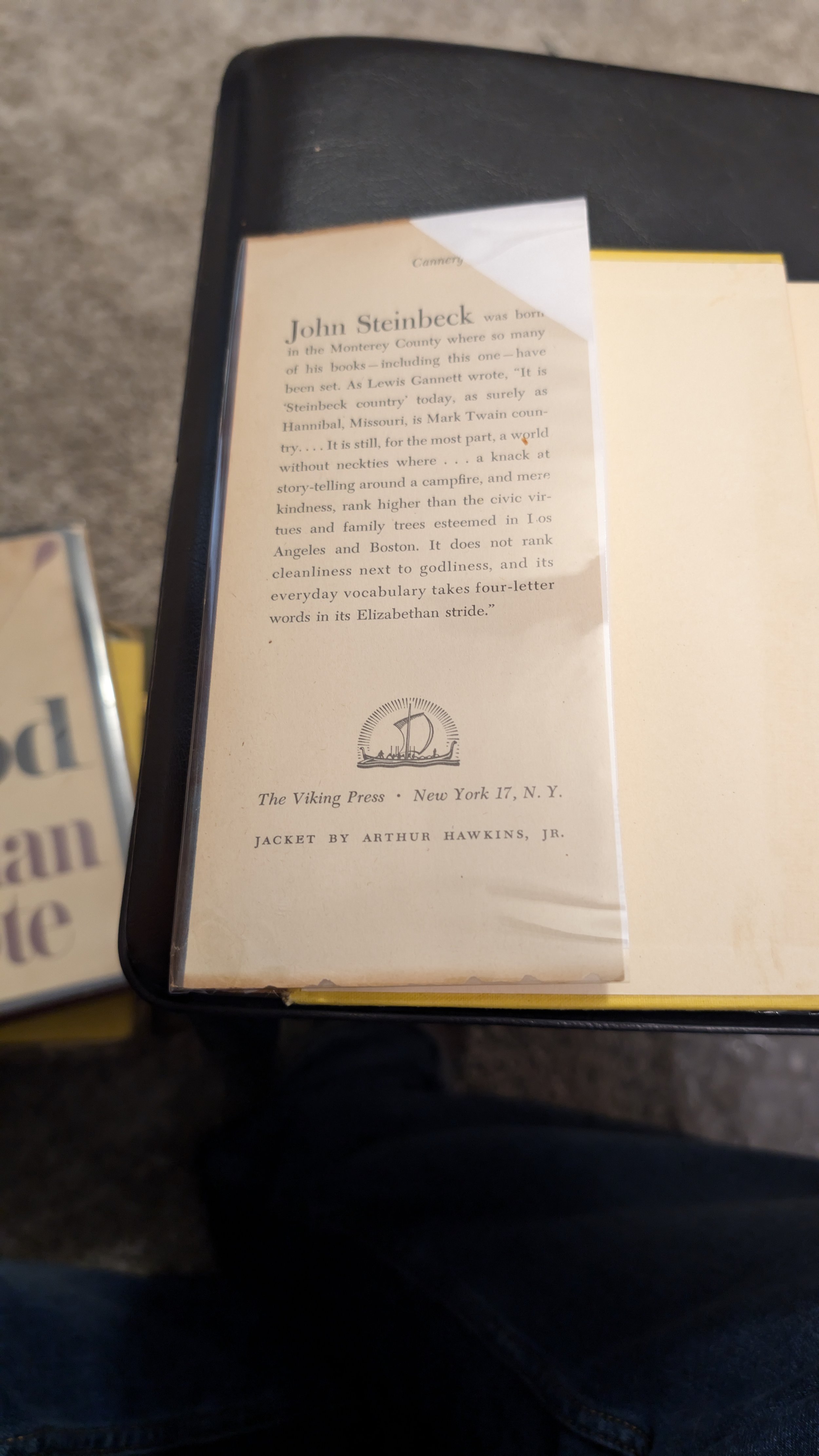 Antiquarian Book Cannery Row by John Steinbeck