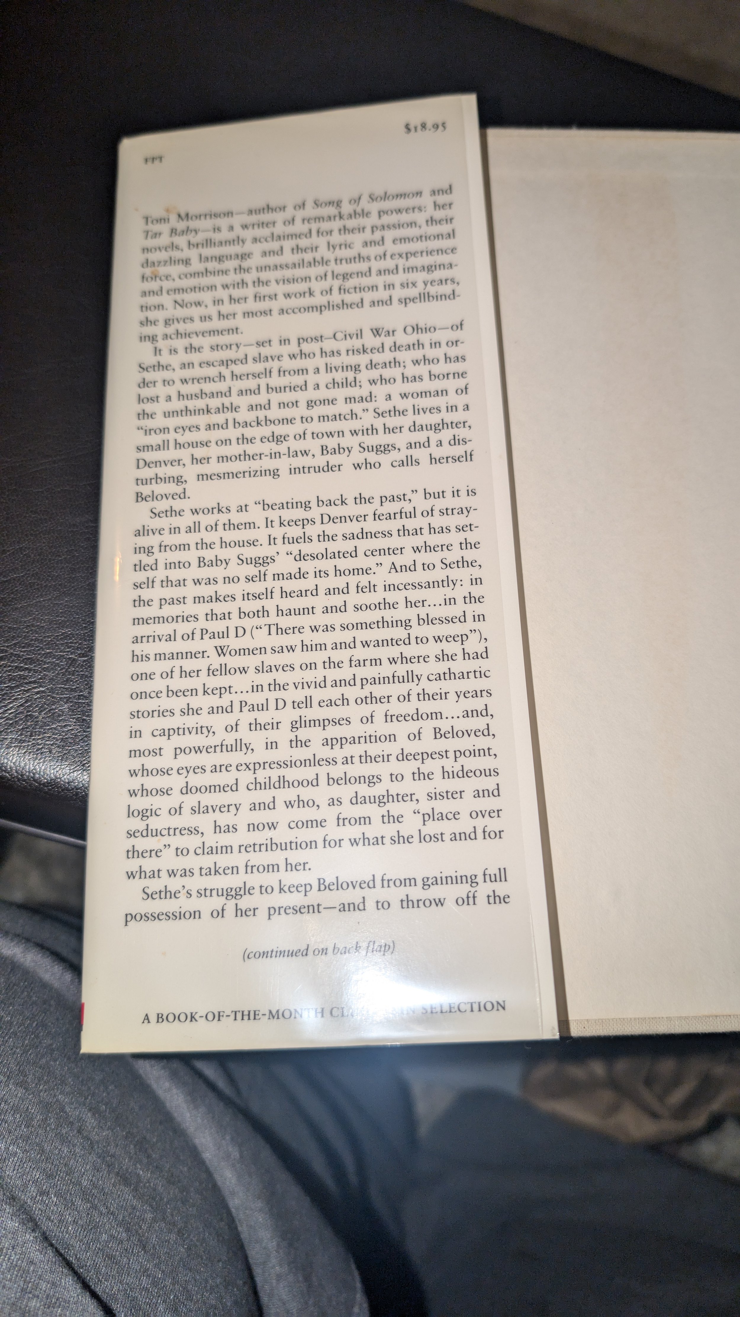 Toni Morrison's Beloved book