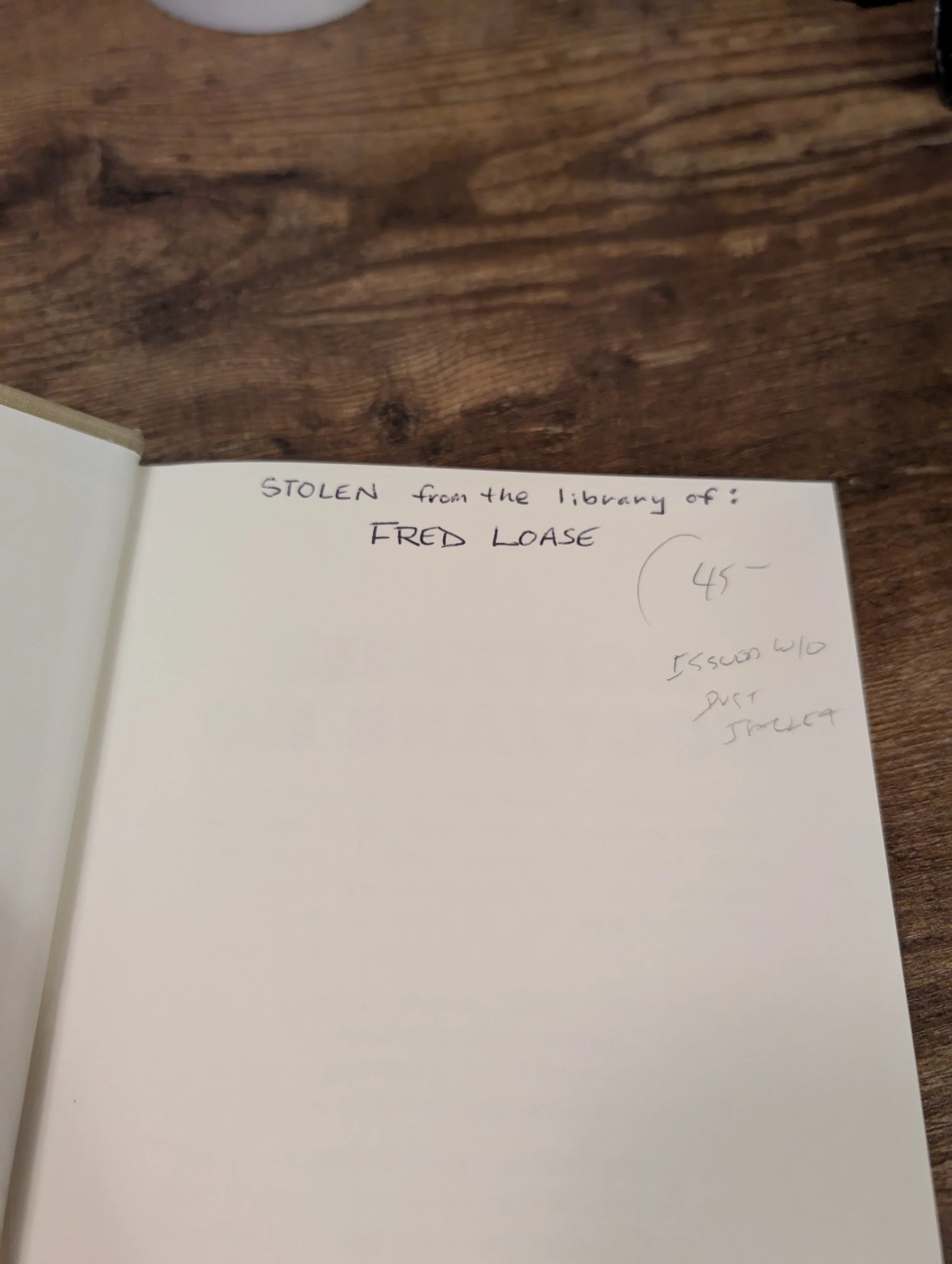 First Edition - Venus on the Half Shell - inscription