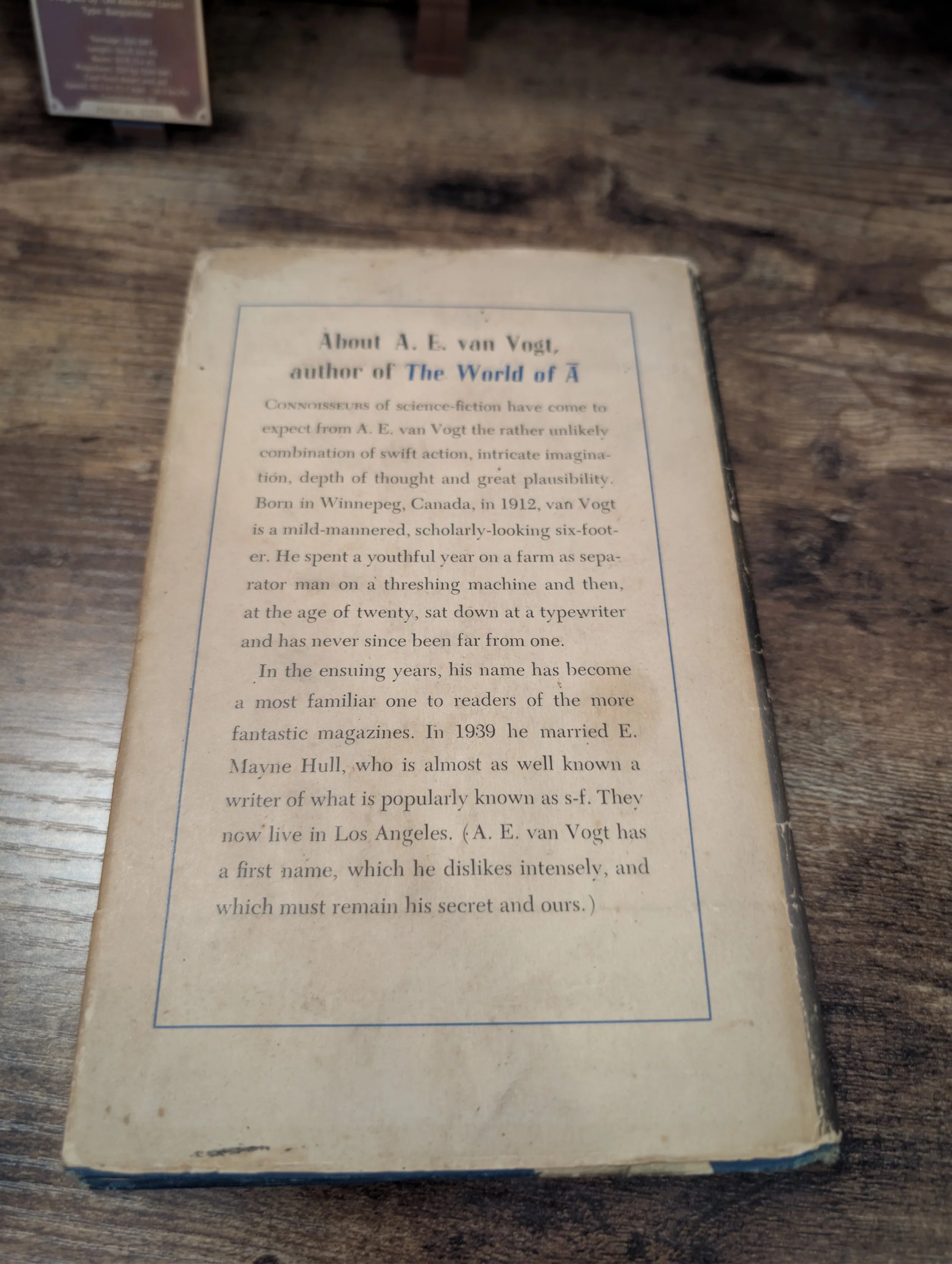the world of A - first edition - front flap.jpg