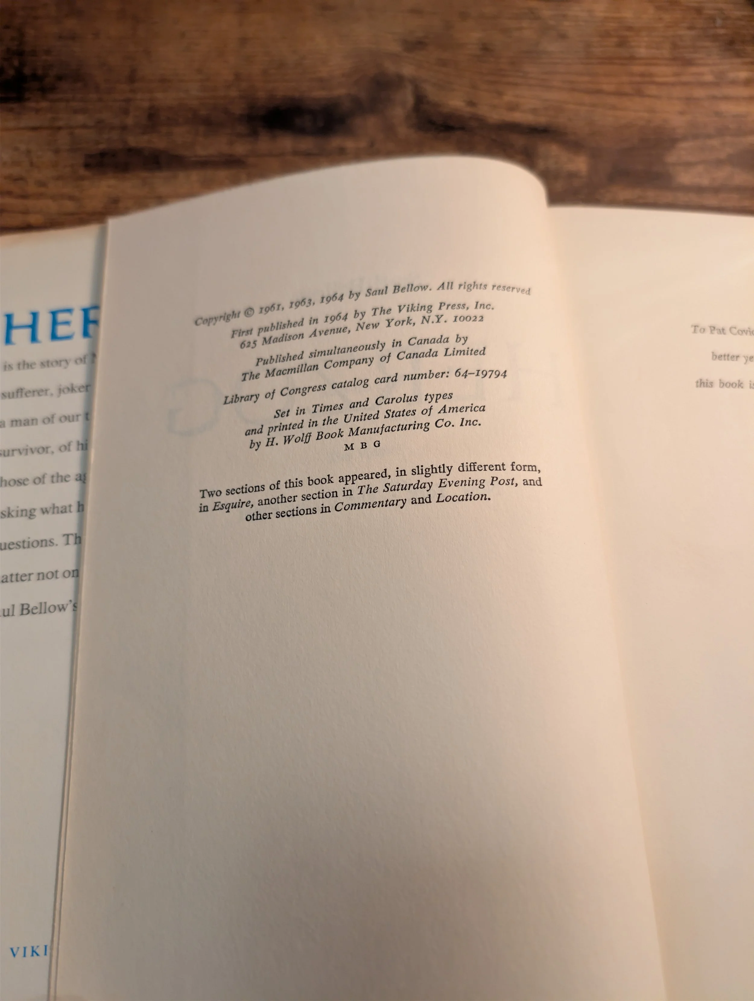 herzog-saul bellow - first edition - viking press - copyright.jpg