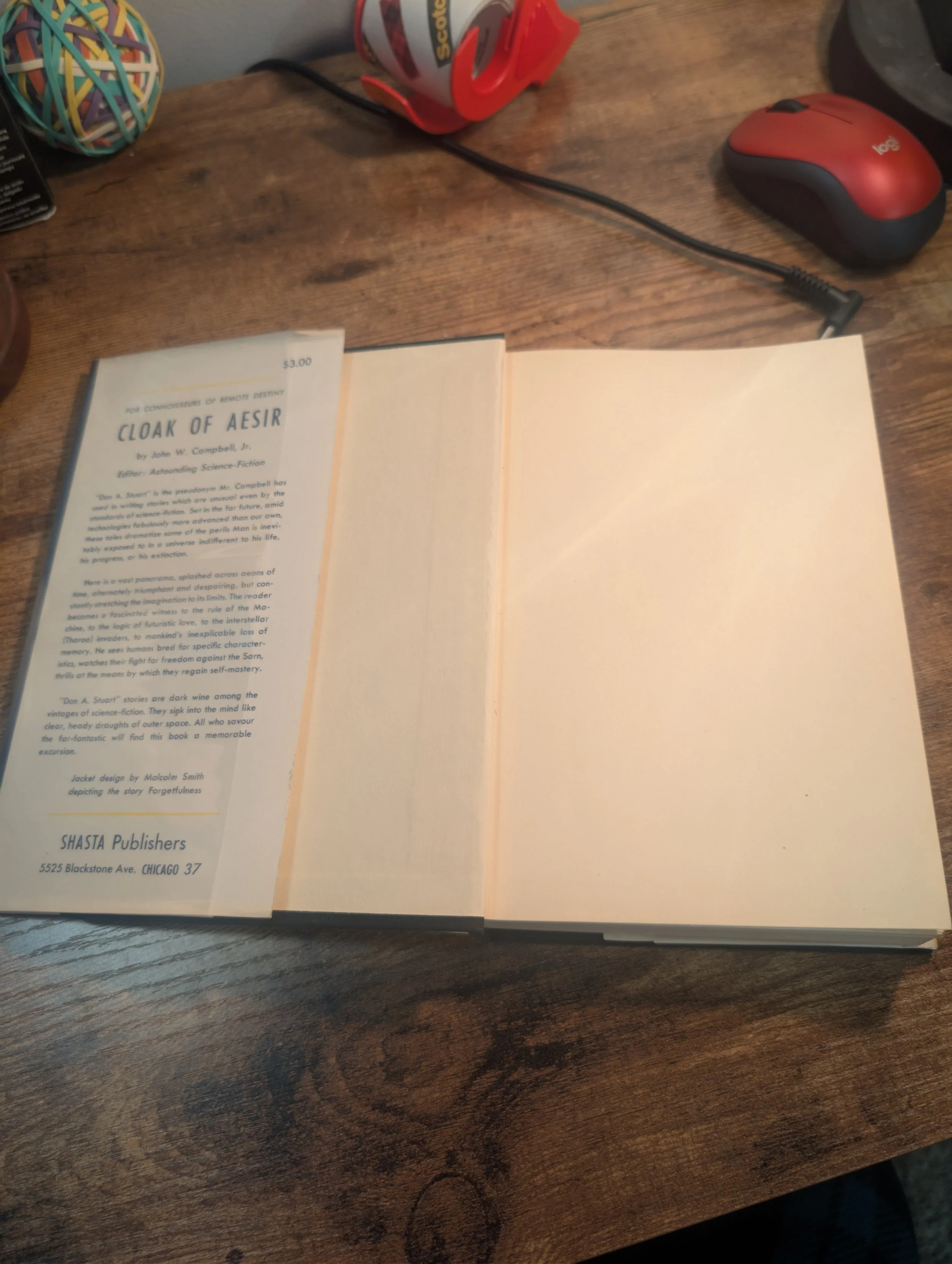 front flap - Cloak of Aesir - John W. Campbell - first edition - shasta.jpg