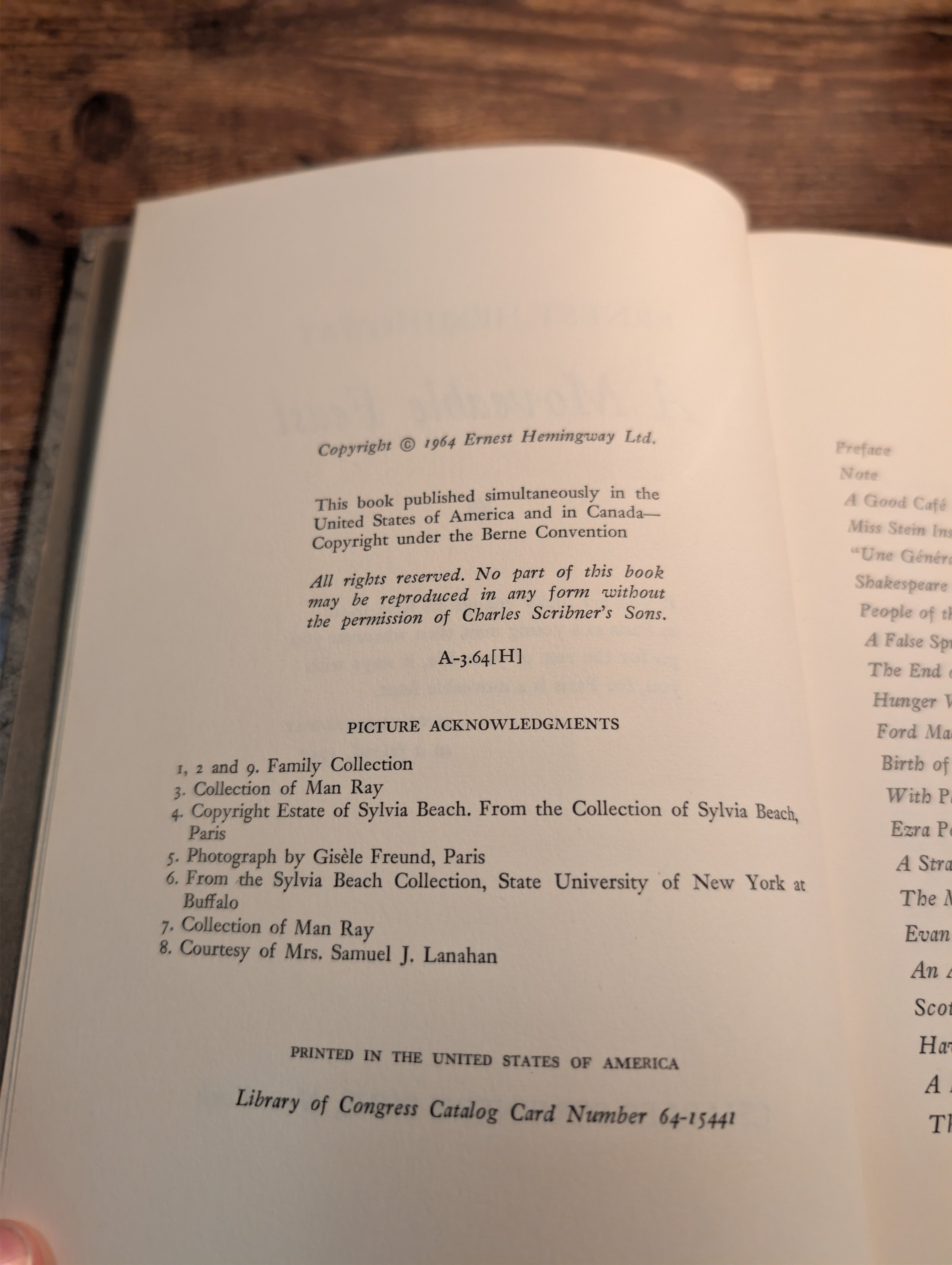 a moveable feast - ernest hemingway - first edition - copyright.jpg