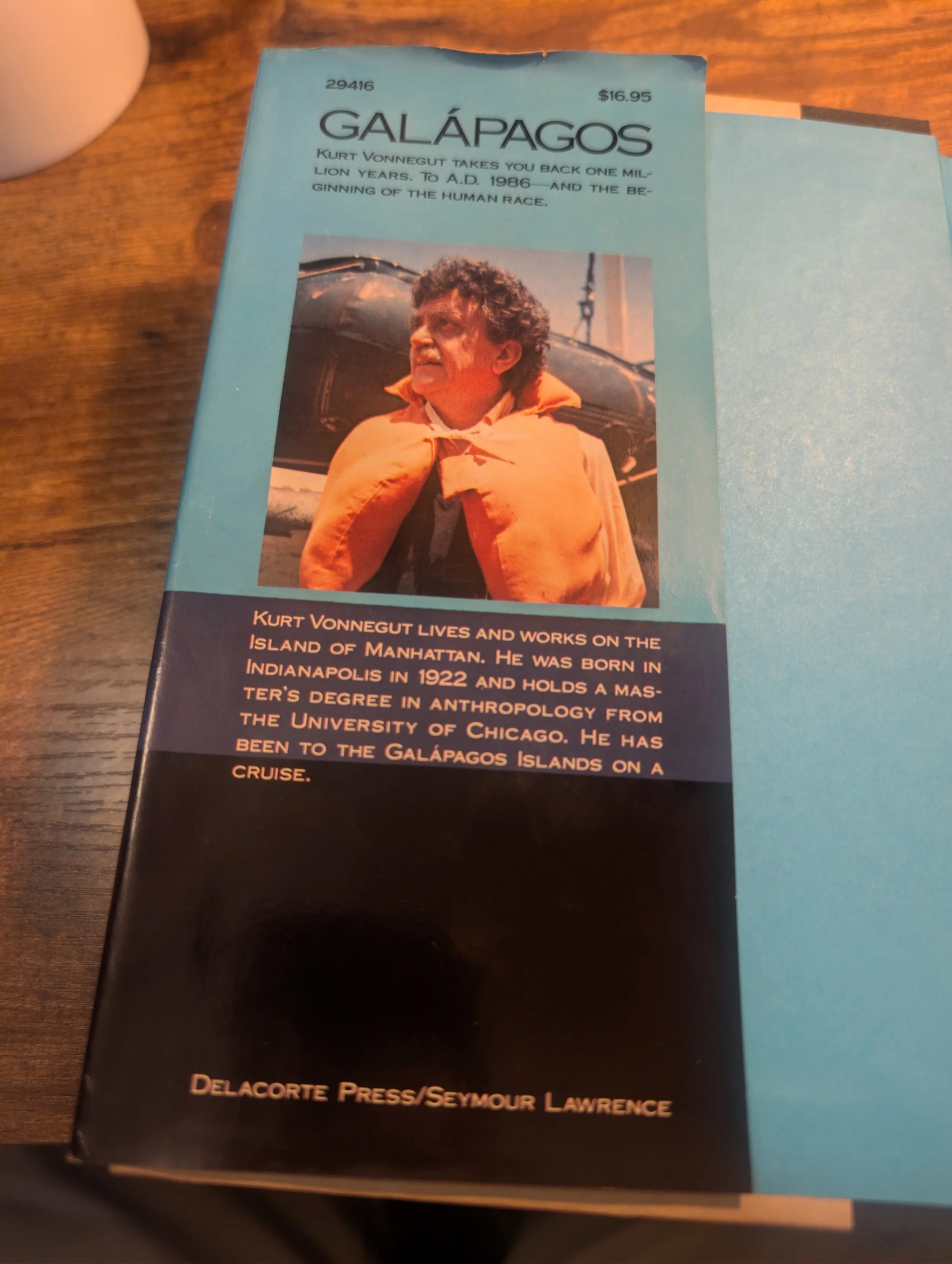 Galápagos - kurt vonnegut - first edition - dust jacket front flap.jpg