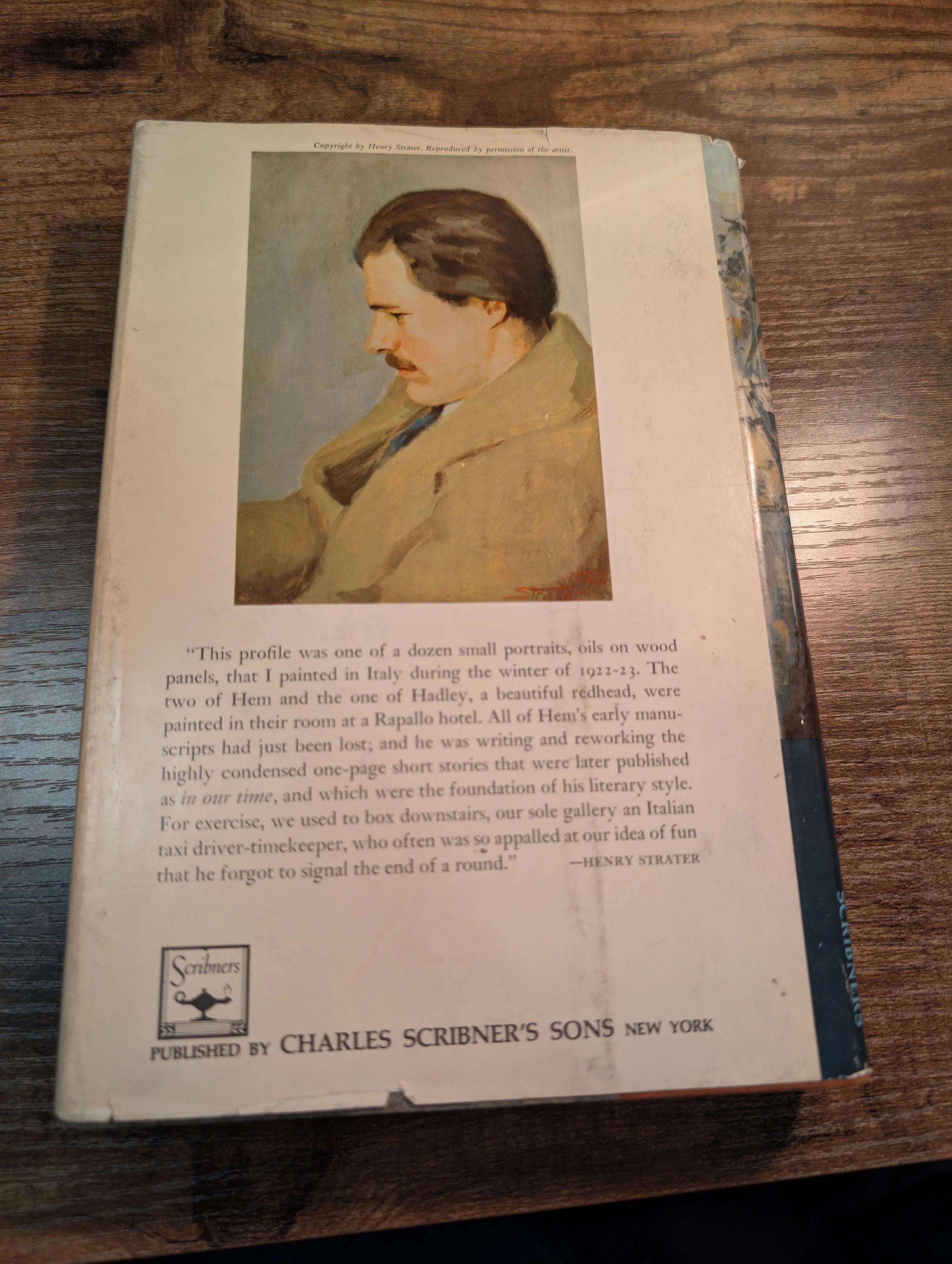 ernest hemingway - a moveable feast - first edition - rear dj.jpg