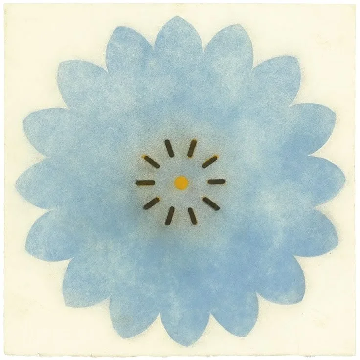 Mary Judge - Work on Paper Pop Flower LM 14 powdered pigment on paper  14 x 14 inches  2010.jpeg