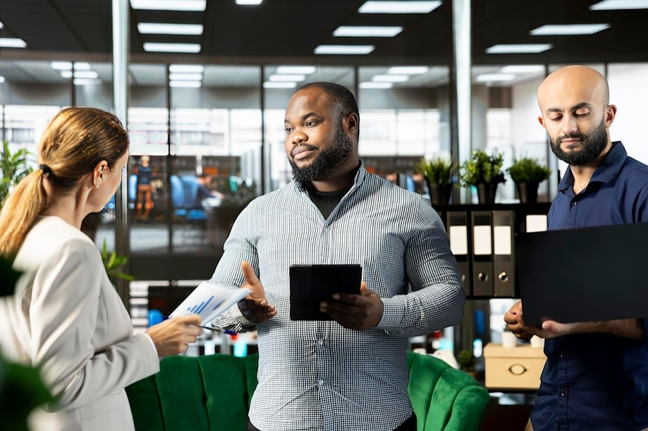 Retail consulting strategy meeting for Walmart supplier preparation