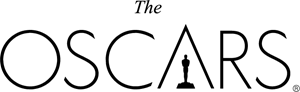 The Oscars type font and watermark logo in black and white