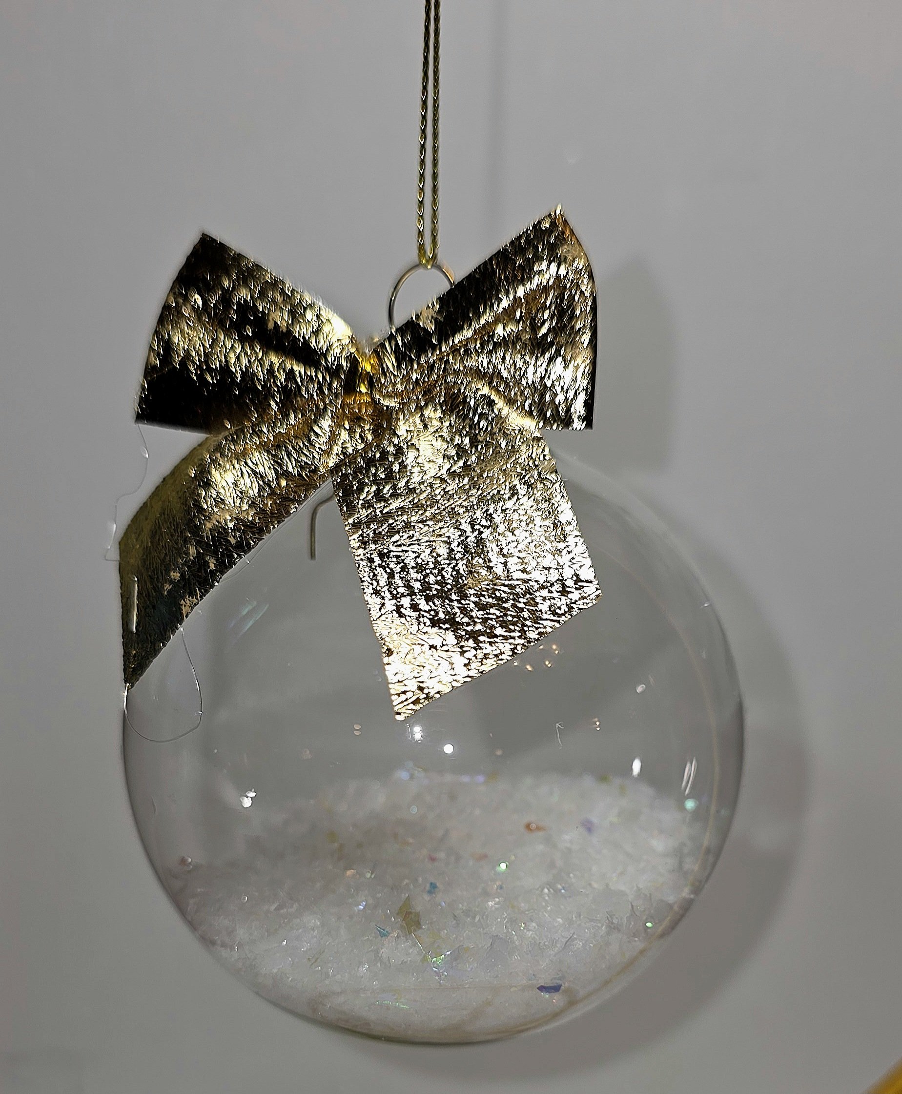 Customizable Clear Glass Christmas Ornament