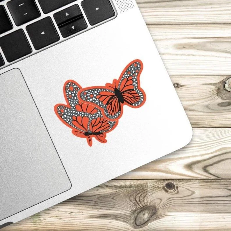 Whimsical Monarch Butterfly Stickers