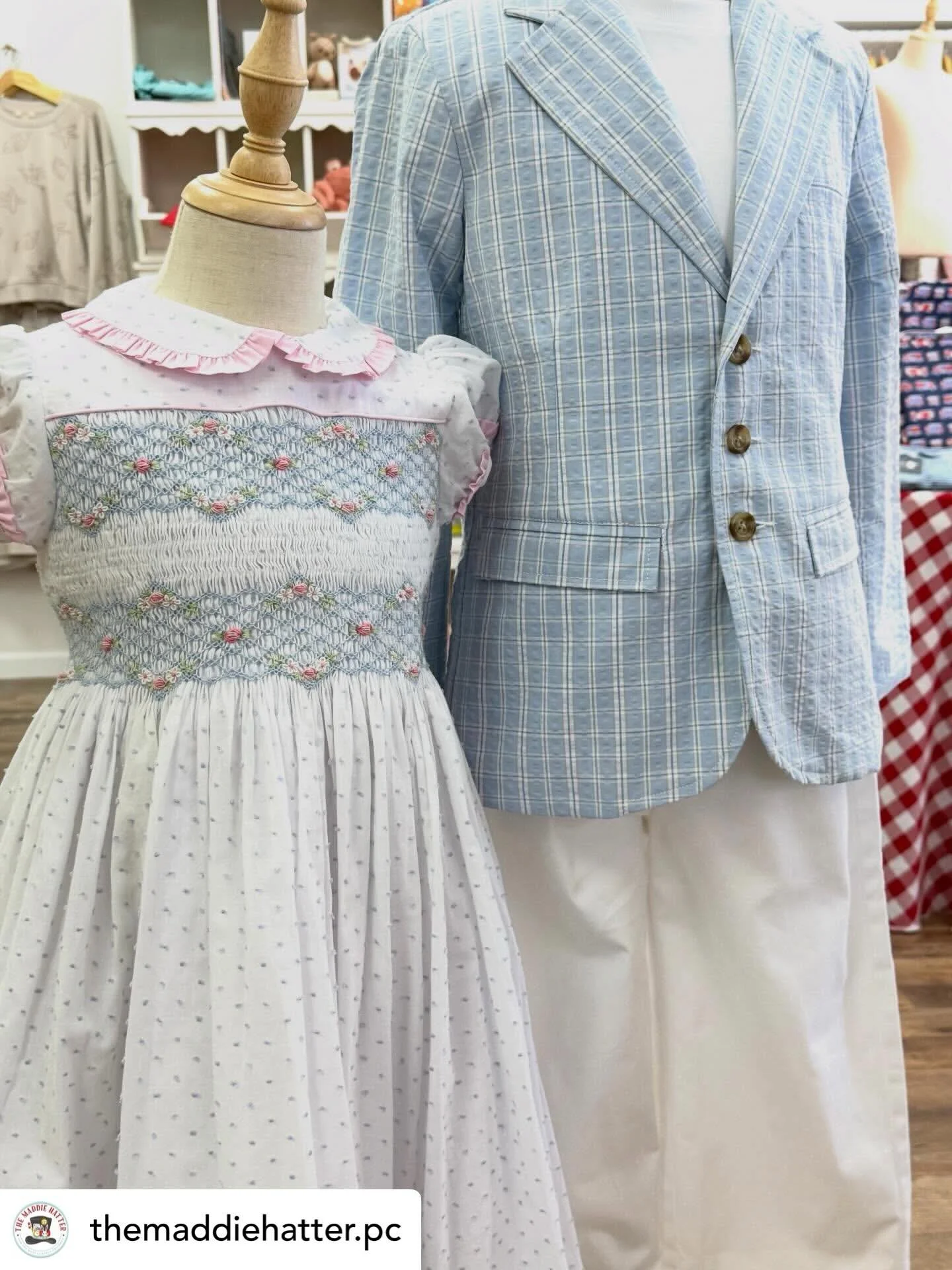 Get @reshare_app &bull; @themaddiehatter.pc Just a few more weeks until Easter! We&rsquo;re busy filling baskets and  helping find the perfect outfit.