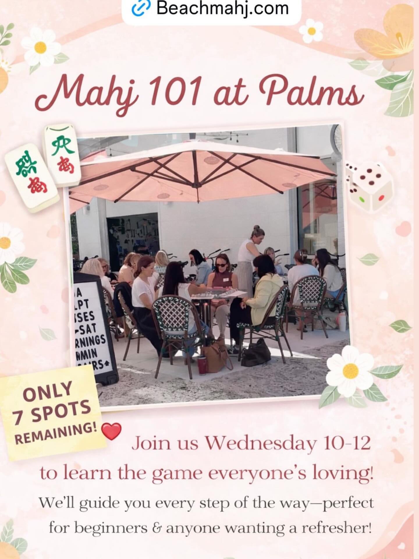 @palms30a on Wednesday.