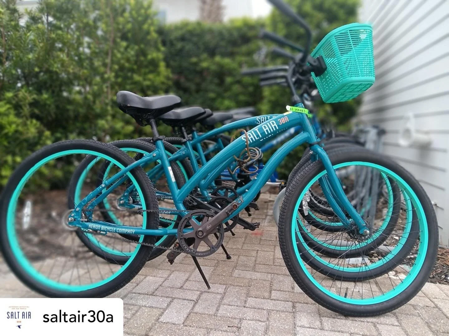 Get @reshare_app &bull; @saltair30a It&rsquo;s been a busy spring break week but so thankful for the amazing weather we have had! Lots of @saltair30a belt drive cruisers running up and down #30a No rusty chains here!