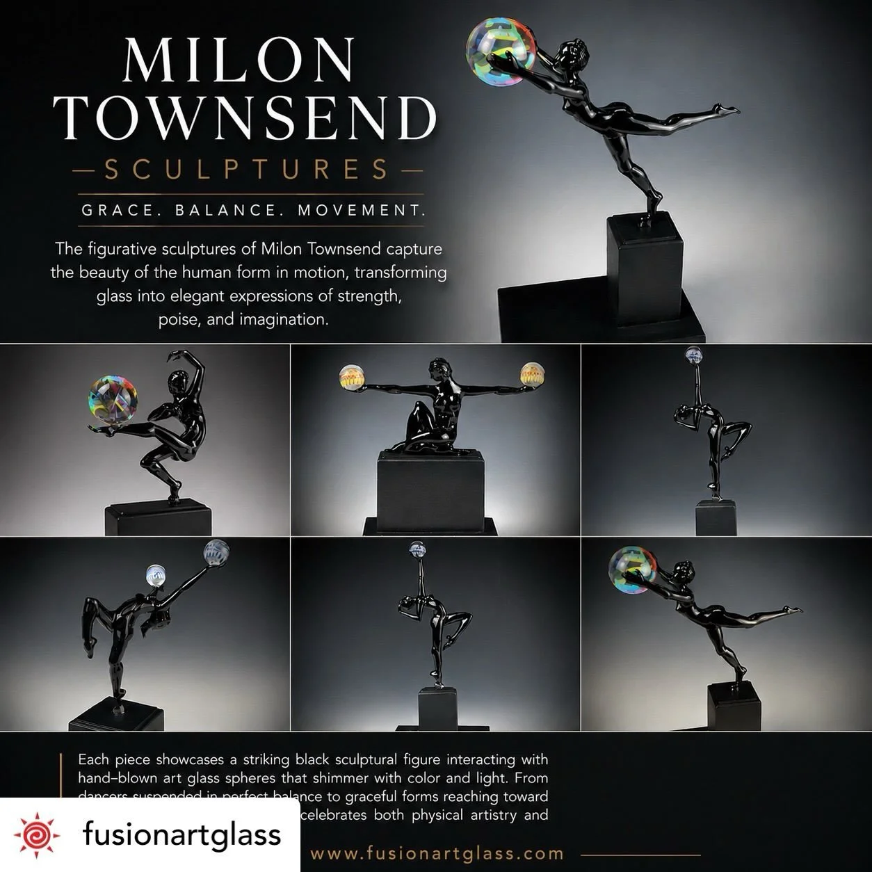 Get @reshare_app &bull; @fusionartglass ✨ Art in Motion ✨

A perfect statement piece for collectors who appreciate exceptional craftsmanship and contemporary artistry.

Visit www.fusionartglass.com to explore the collection.

#MilonTownsend #Sculptur