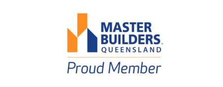 Logo of Master Builders Queensland with text 'Proud Member'.
